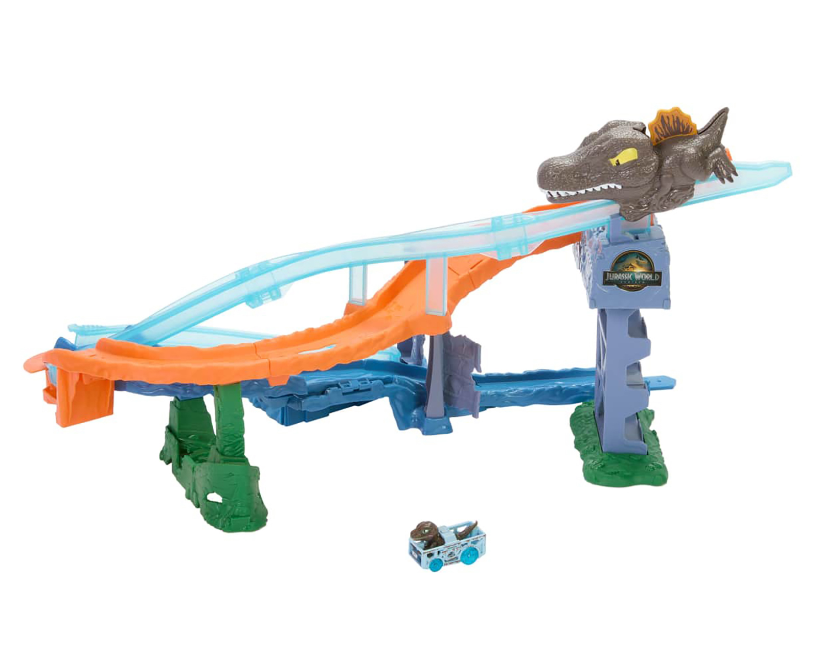 Foto 2 pulgar | Foto 1 | Pista de Carreras Hot Wheels Jurassic World RacerVerse Crash & Splash
