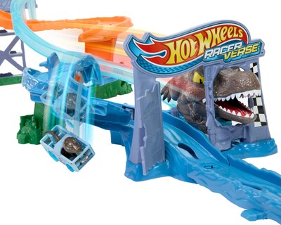 Foto 2 | Foto 2 | Pista de Carreras Hot Wheels Jurassic World RacerVerse Crash & Splash