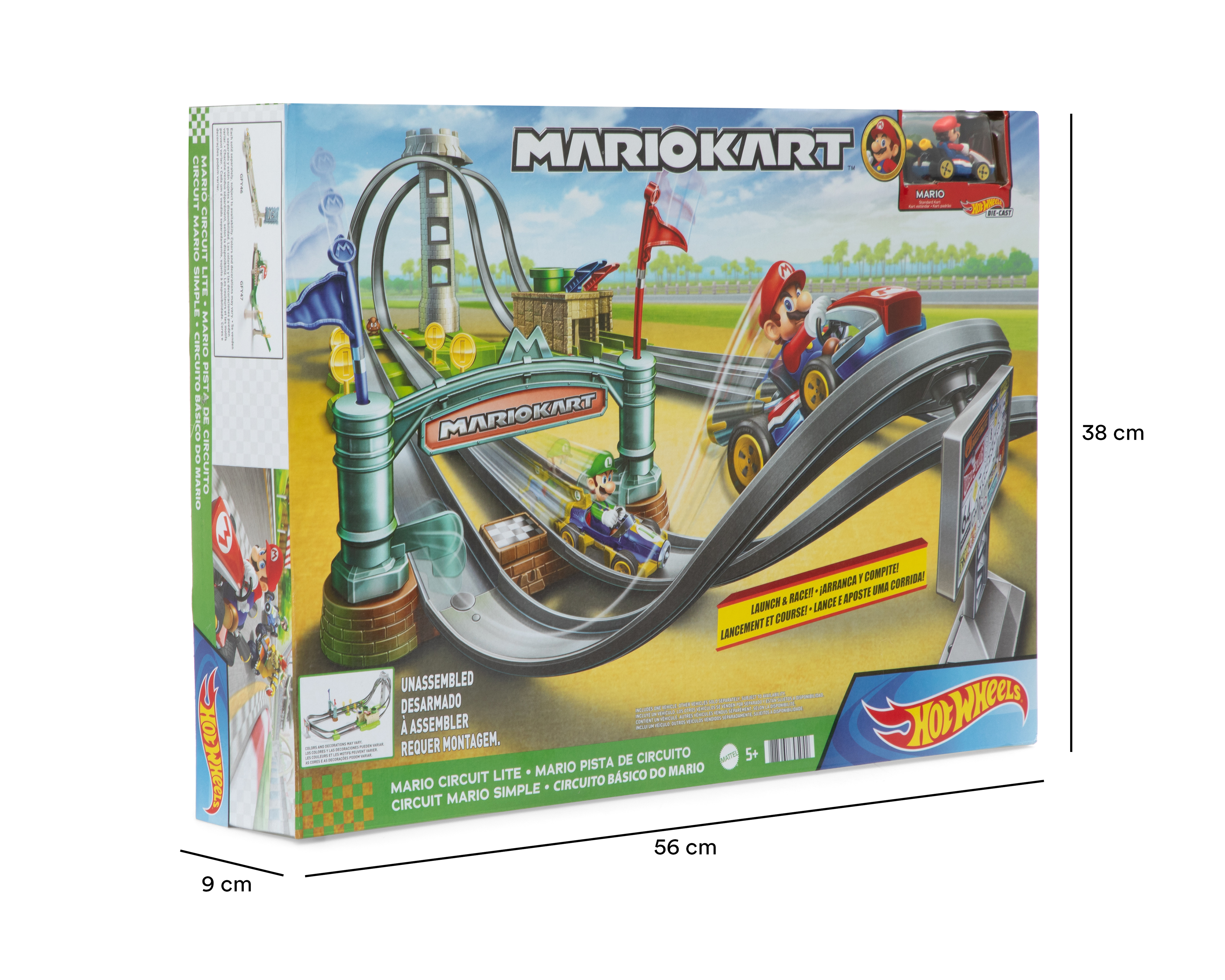 Foto 4 pulgar | Foto 3 | Pista de Carreras Hot Wheels Mario Kart Circuito Largo