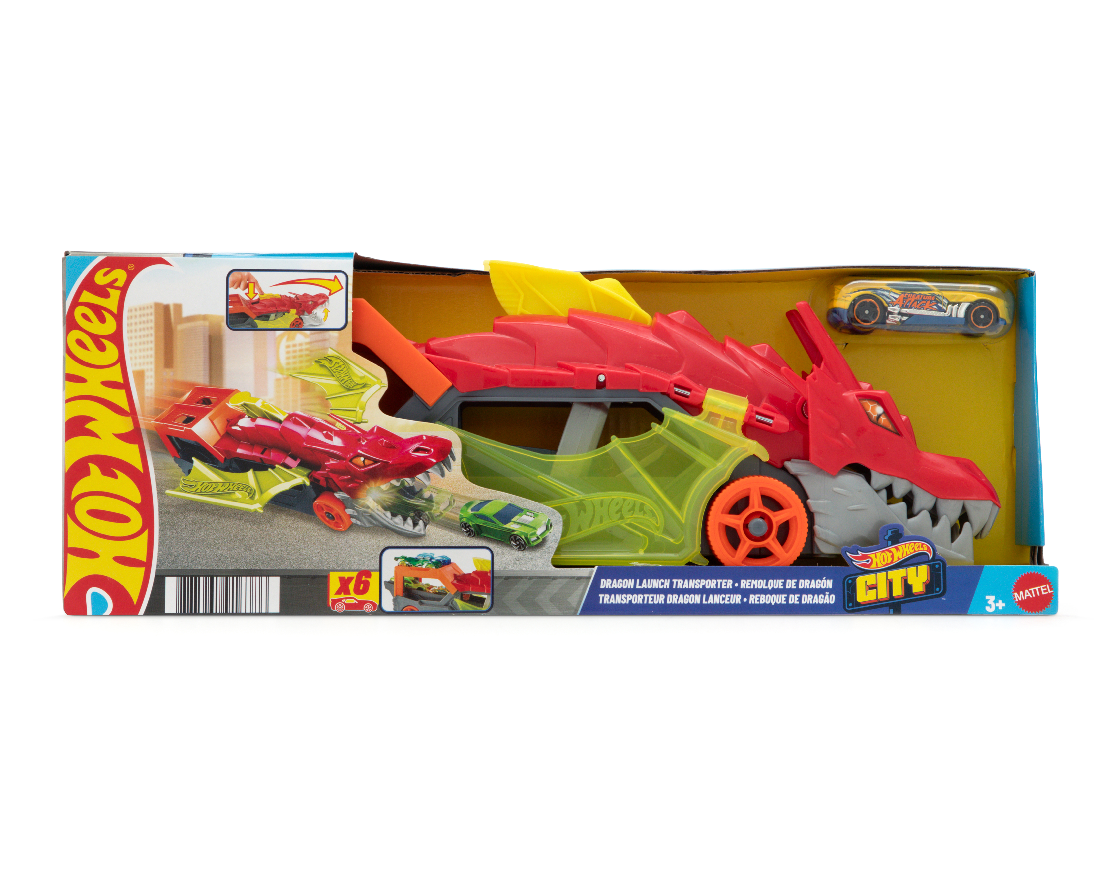 Foto 5 pulgar | Foto 4 | Remolque Lanzador de Dragón Hot Wheels con Vehículo