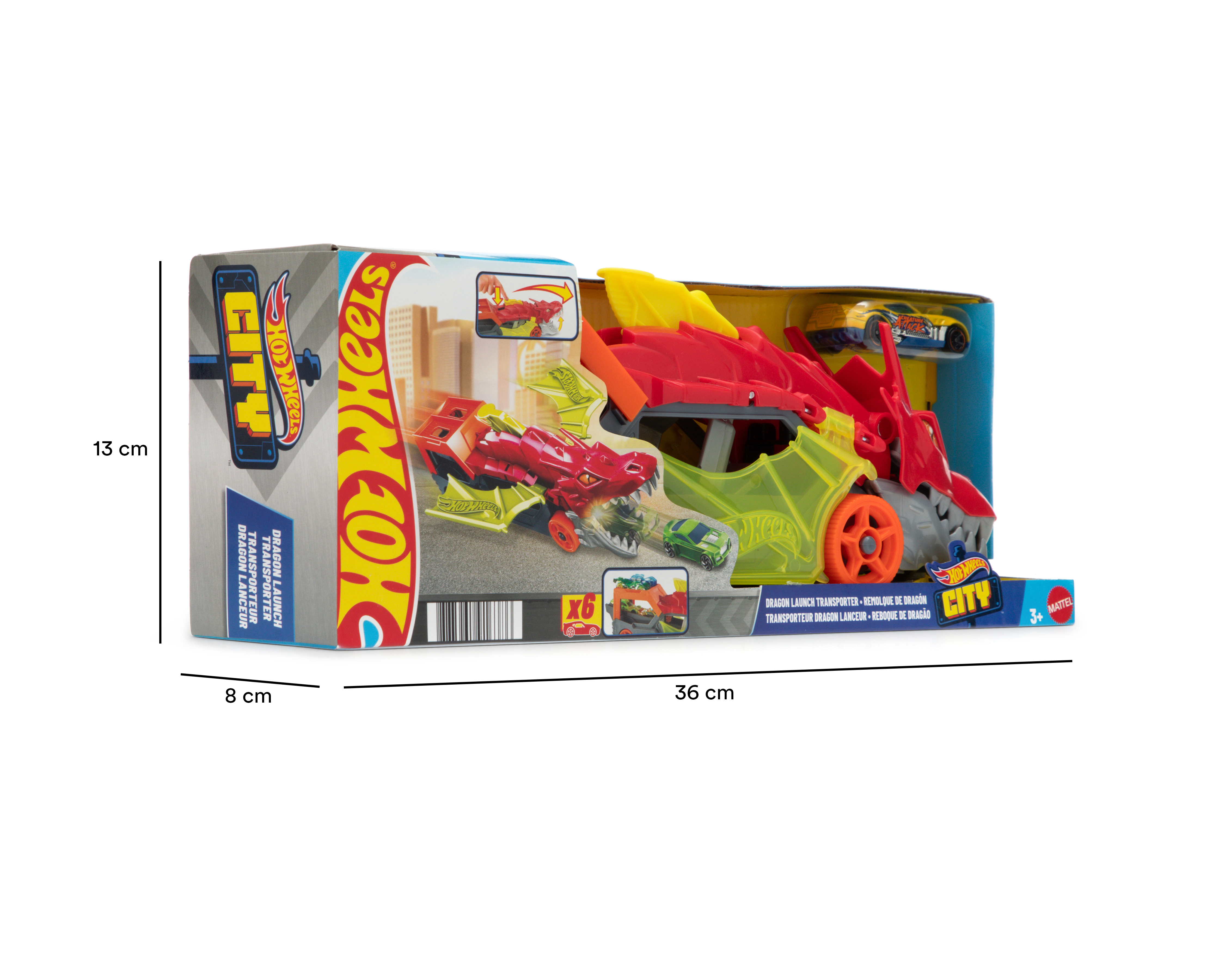 Foto 7 pulgar | Foto 6 | Remolque Lanzador de Dragón Hot Wheels con Vehículo