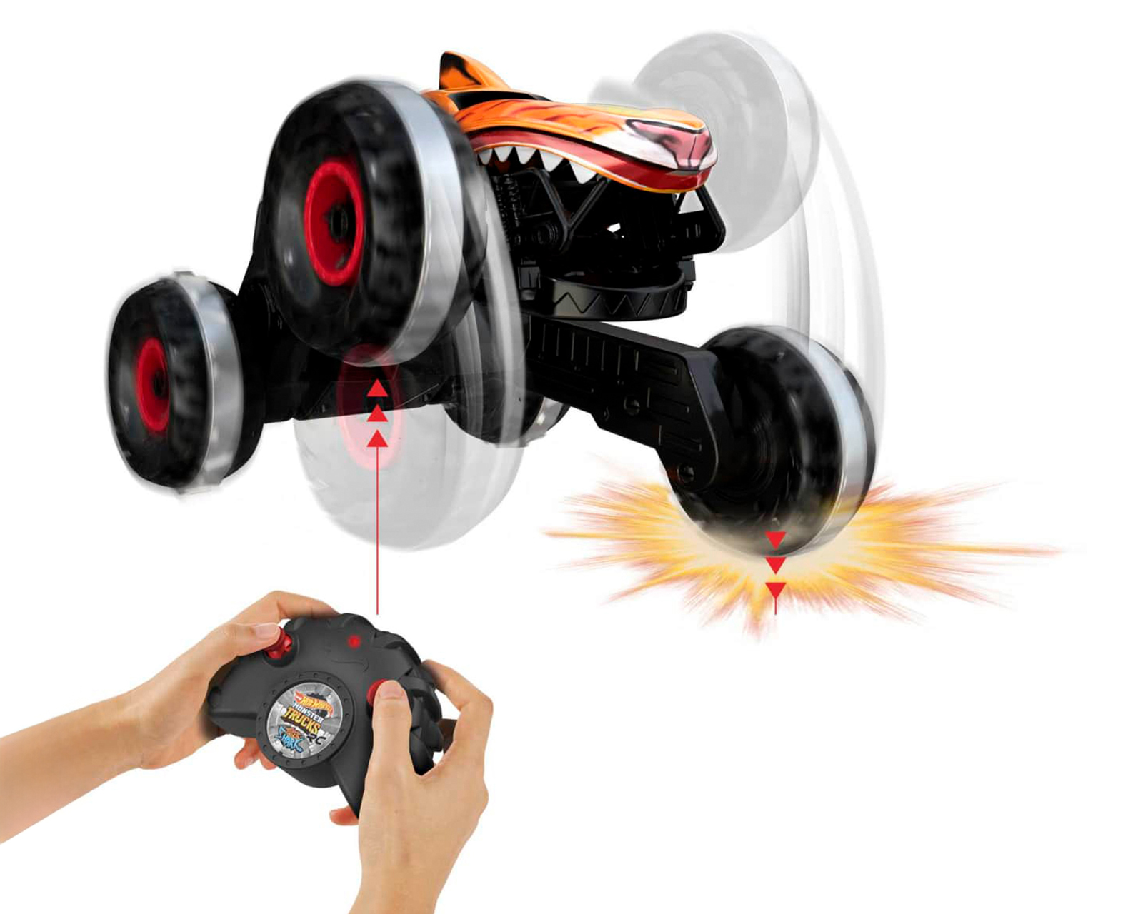 Foto 4 pulgar | Foto 3 | Carro de Control Remoto Hot Wheels Monster Trucks