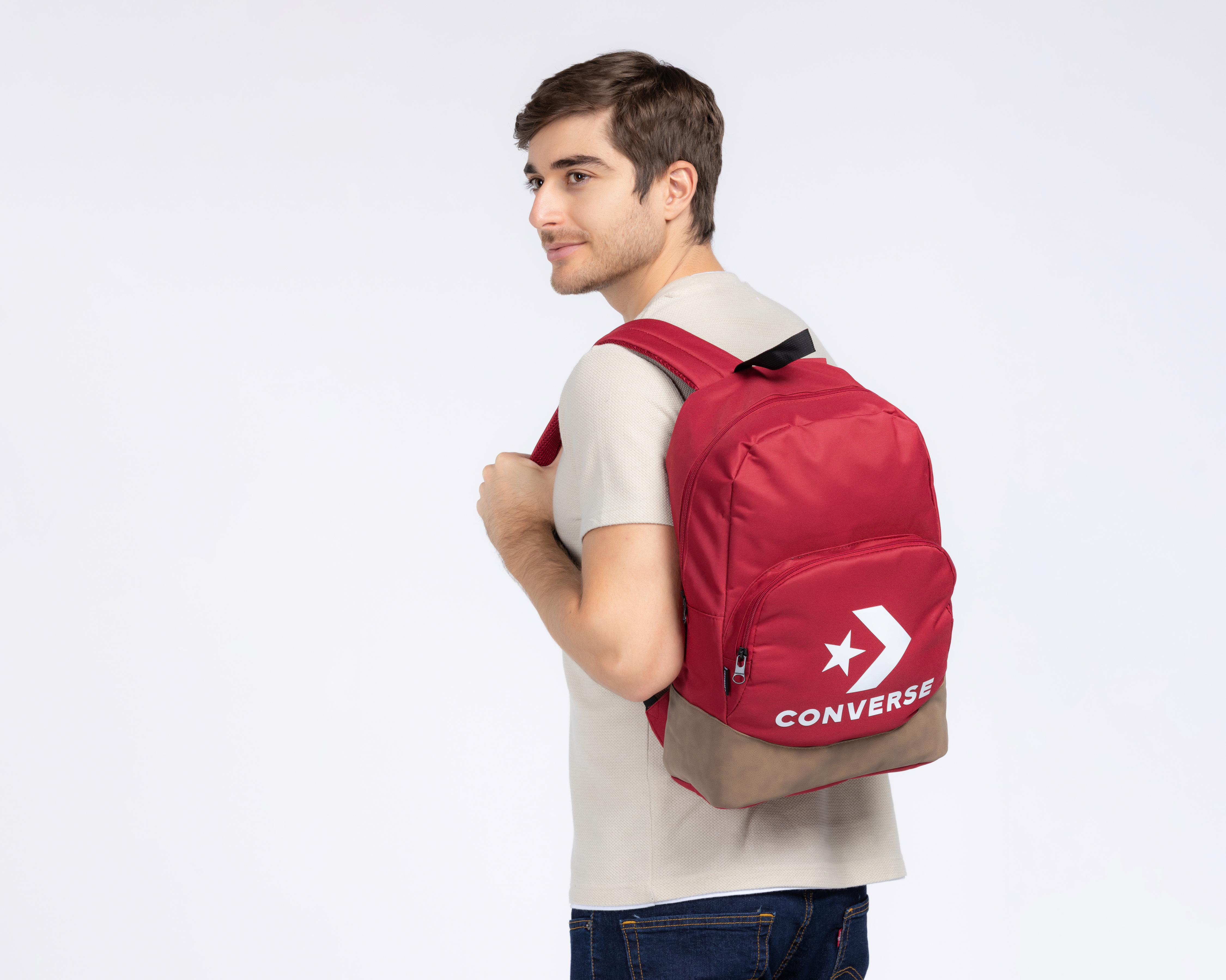 Foto 8 | Foto 8 | Mochila Escolar Converse Star Chevron Roja