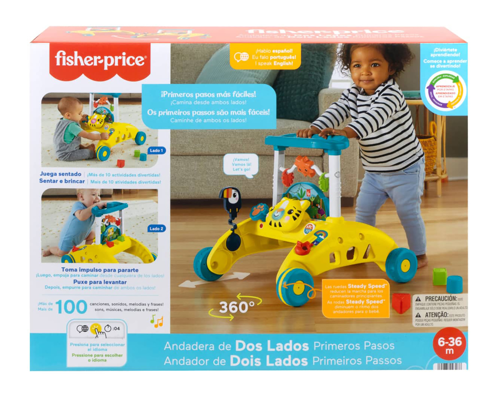 Foto 6 pulgar | Foto 5 | Andadera de Dos Lados Primeros Pasos Fisher-Price