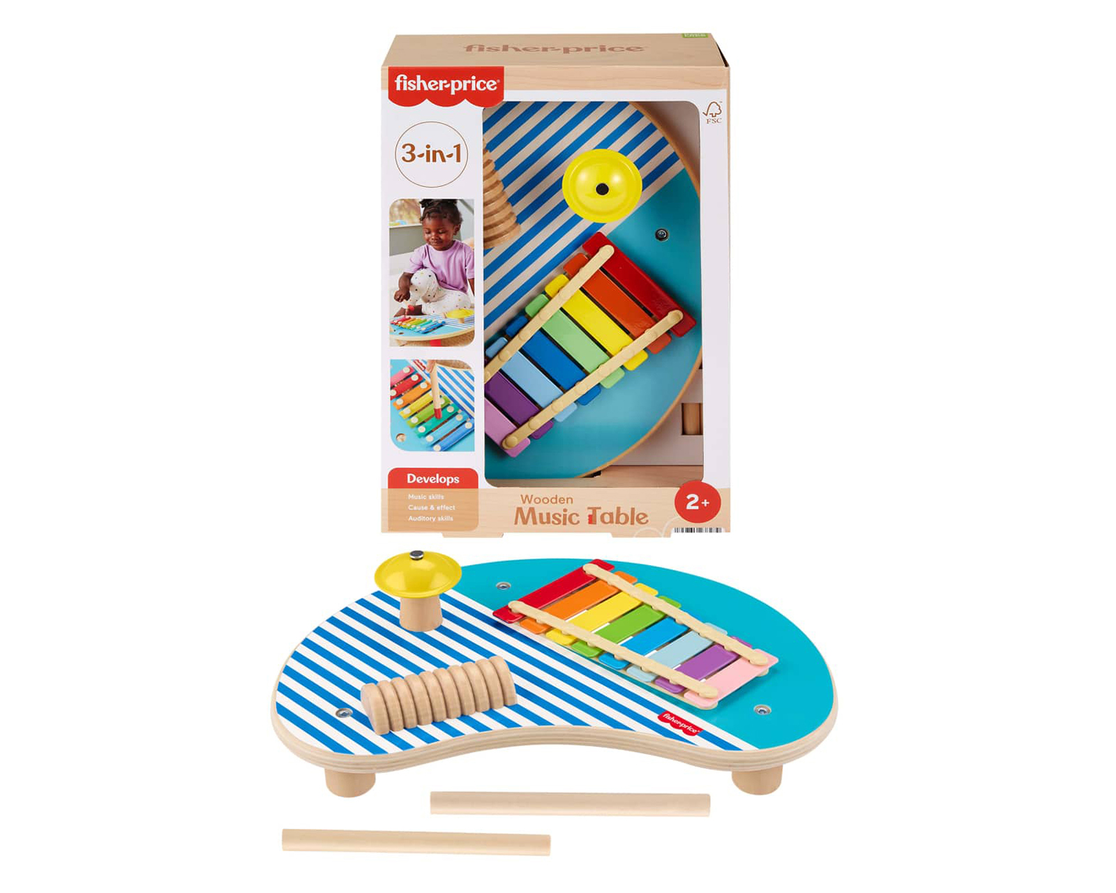 Foto 2 pulgar | Foto 1 | Mesa Musical de Actividades de Madera Fisher-Price