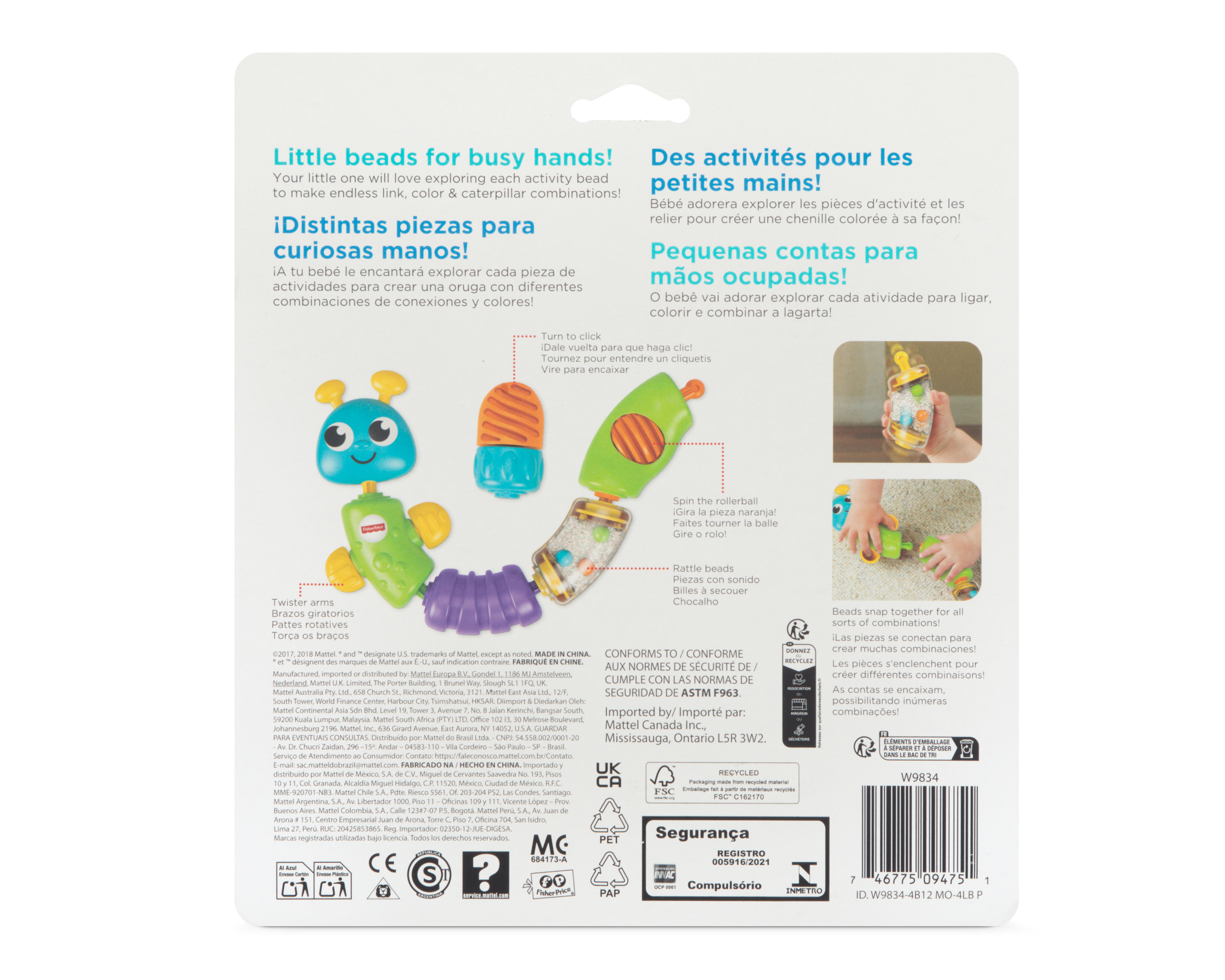 Foto 5 | Foto 5 | Oruga Cadena de Colores Fisher-Price