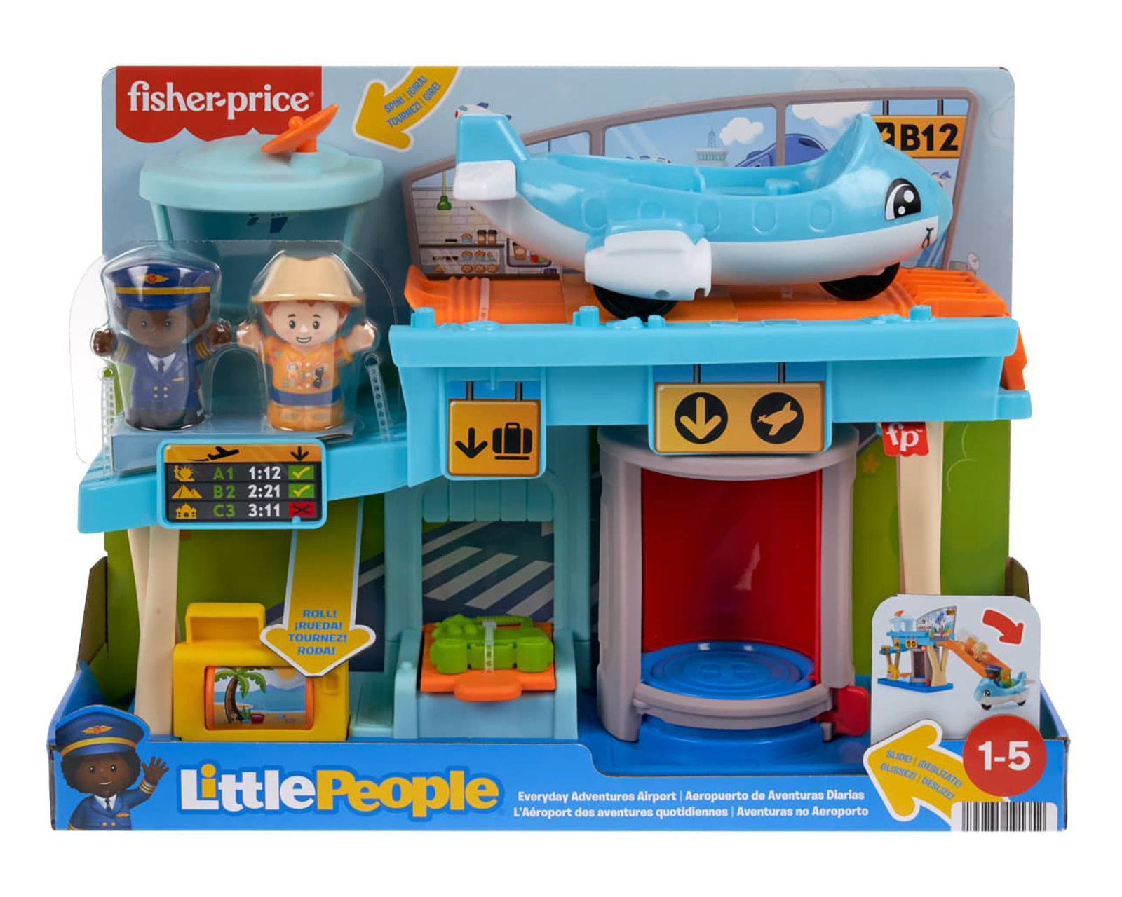 Foto 6 pulgar | Foto 5 | Aeropuerto de Aventuras Diarias Little People Fisher-Price
