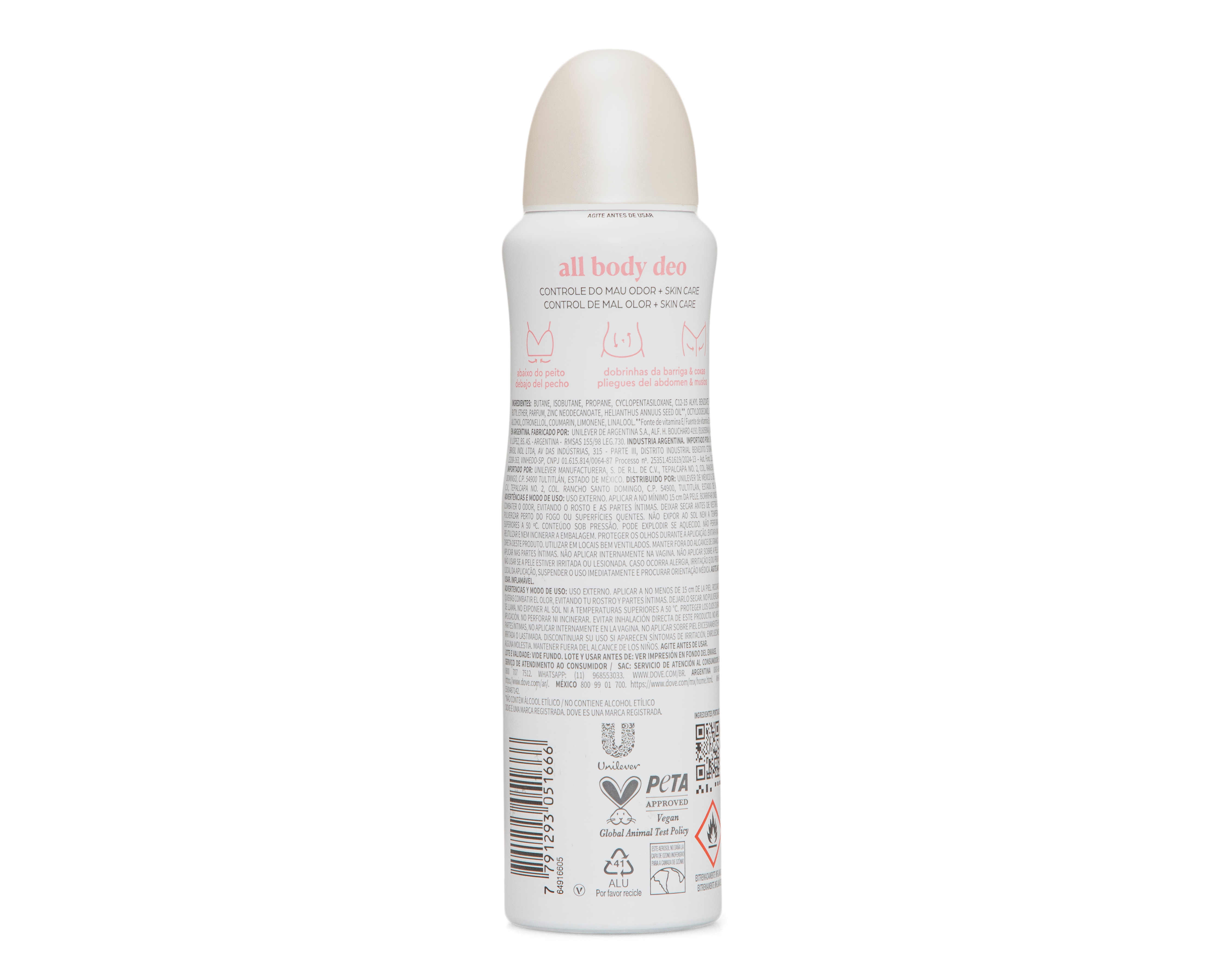 Foto 3 pulgar | Foto 2 | Desodorante en Aerosol Dove All Body Deo Control de Olor 150 ml