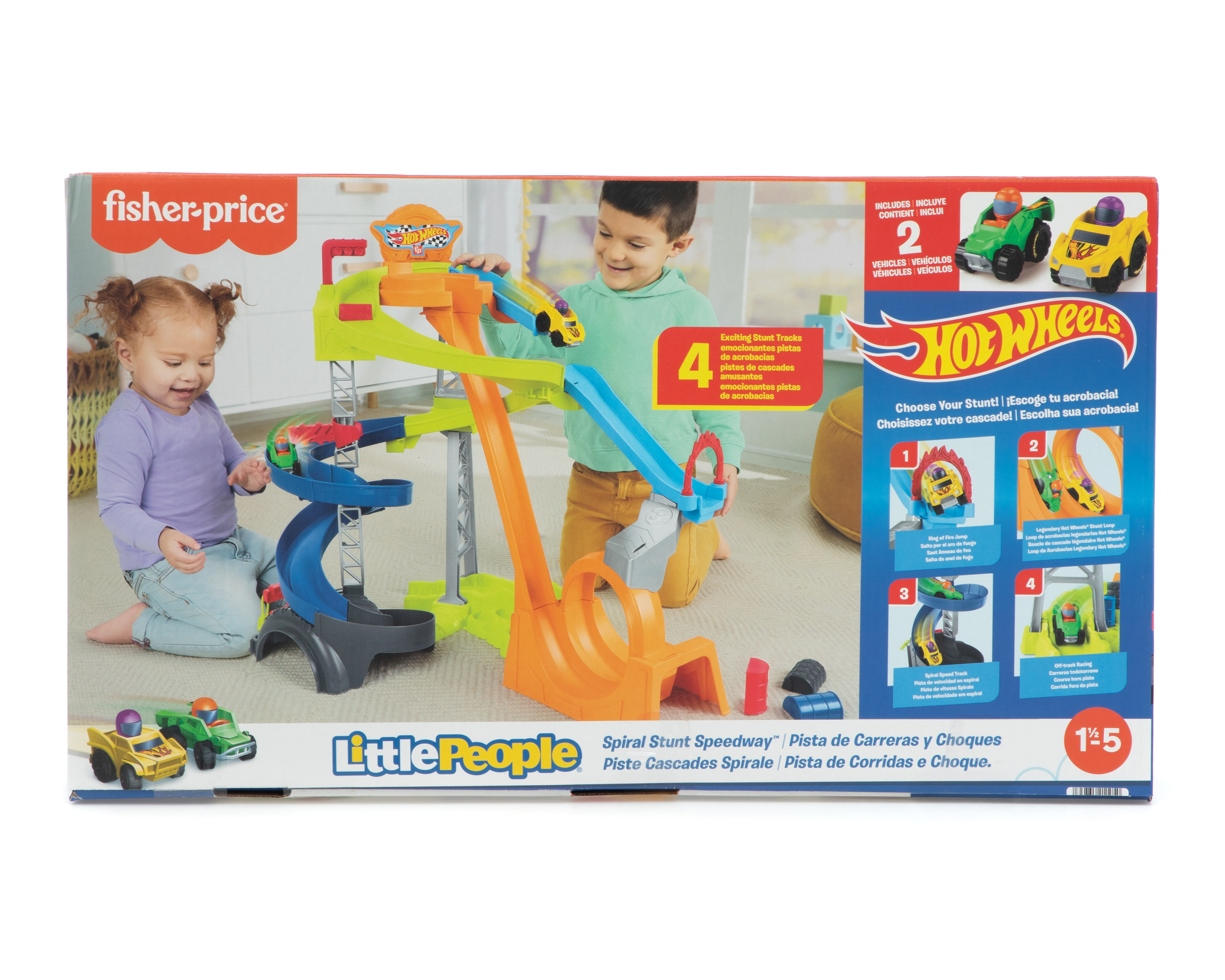Foto 2 pulgar | Foto 1 | Pista de Carreras y Choques Fisher-Price Hot Wheels Little People