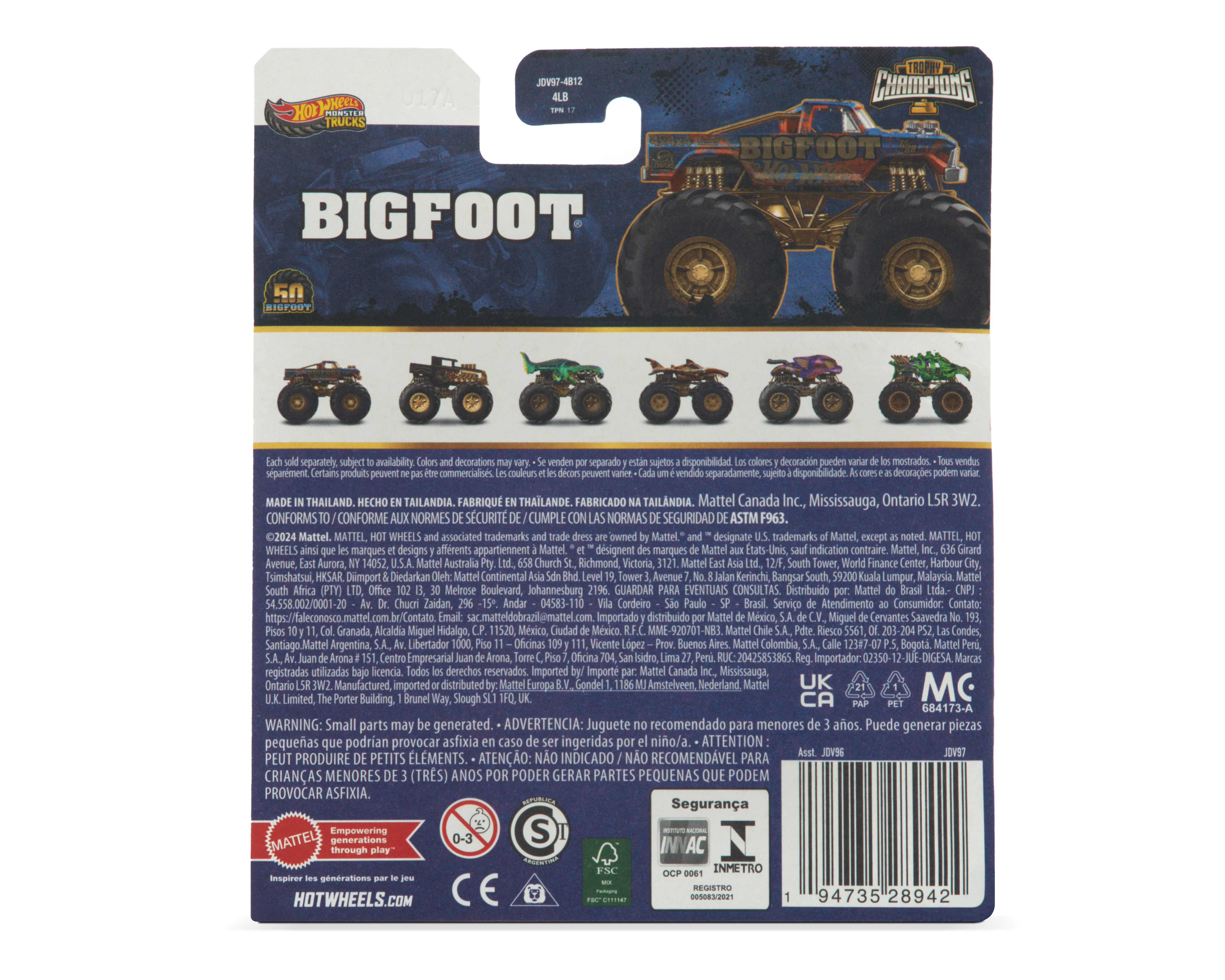Foto 5 | Foto 5 | Vehículo Monster Trucks Bigfoot Hot Wheels