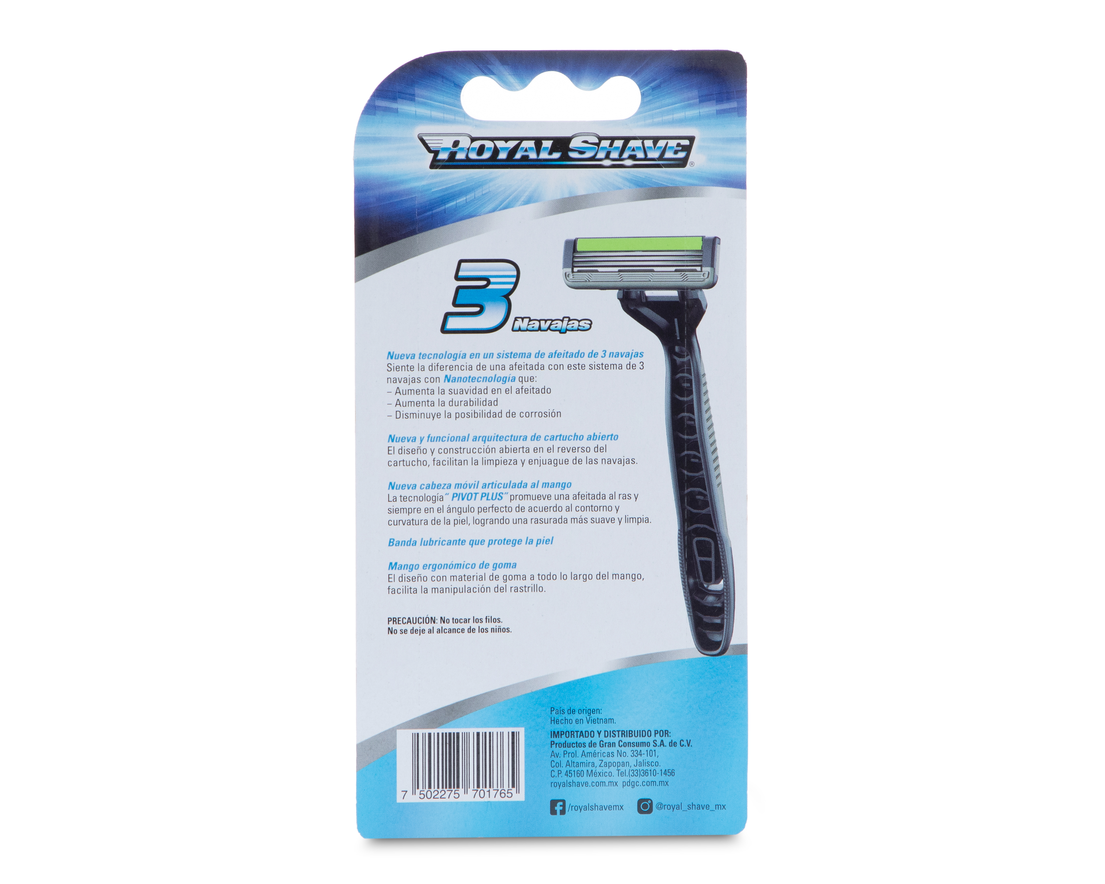 Foto 3 pulgar | Foto 2 | Rastrillo Royal Shave con Nanotecnología 2 Piezas