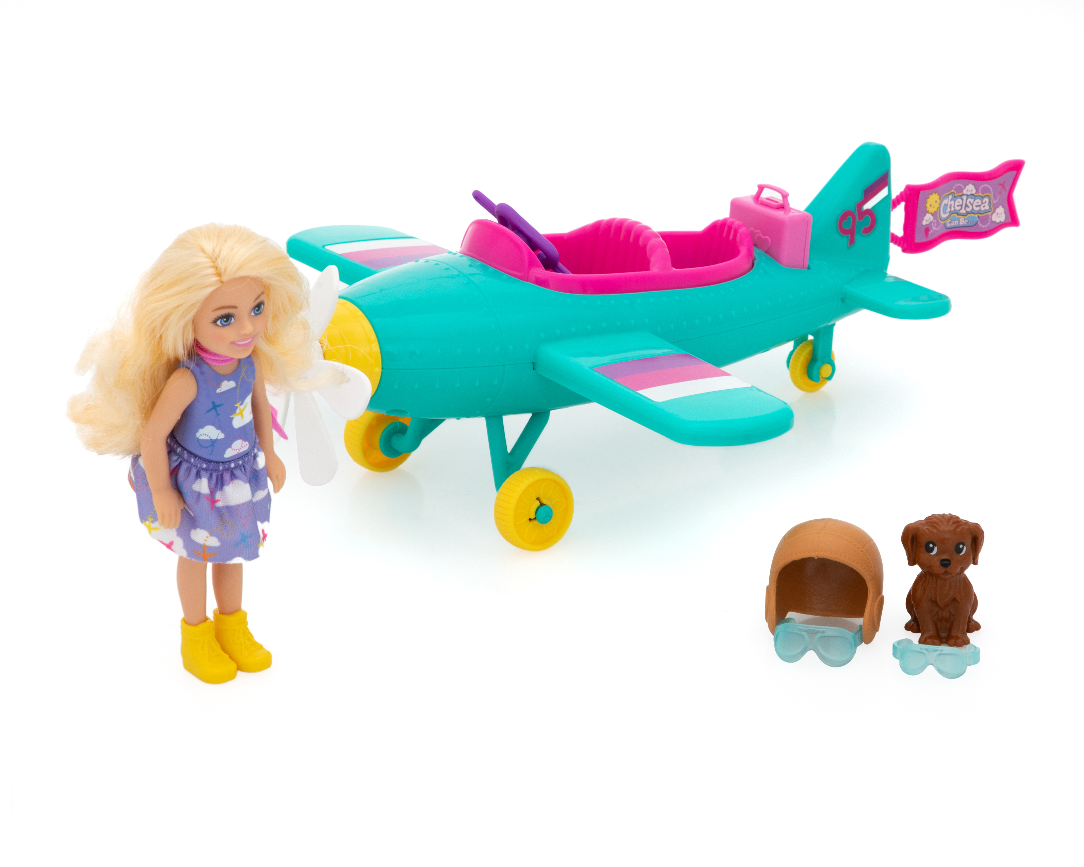 Foto 2 pulgar | Foto 1 | Muñeca Barbie Chelsea Piloto de Avión con Accesorios