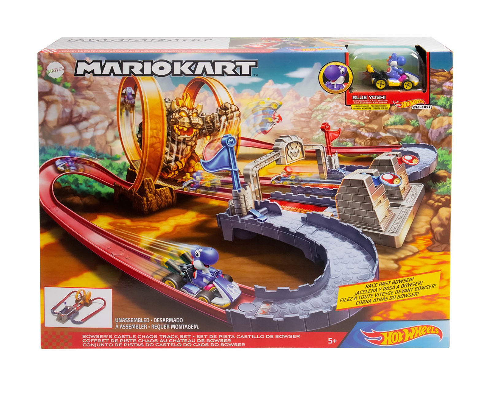 Foto 8 pulgar | Foto 7 | Autopista Castillo de Bowser Hot Wheels Mariokart con Vehículo