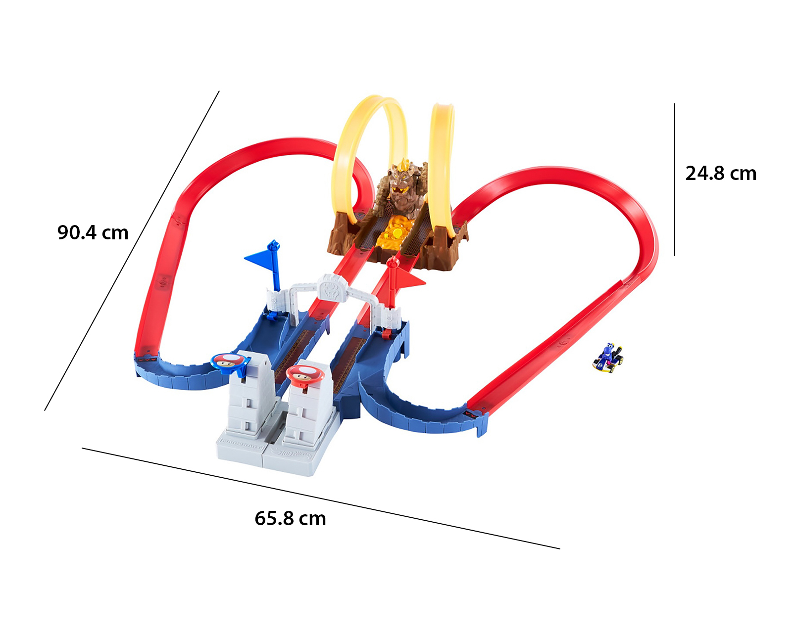 Foto 9 pulgar | Foto 8 | Autopista Castillo de Bowser Hot Wheels Mariokart con Vehículo