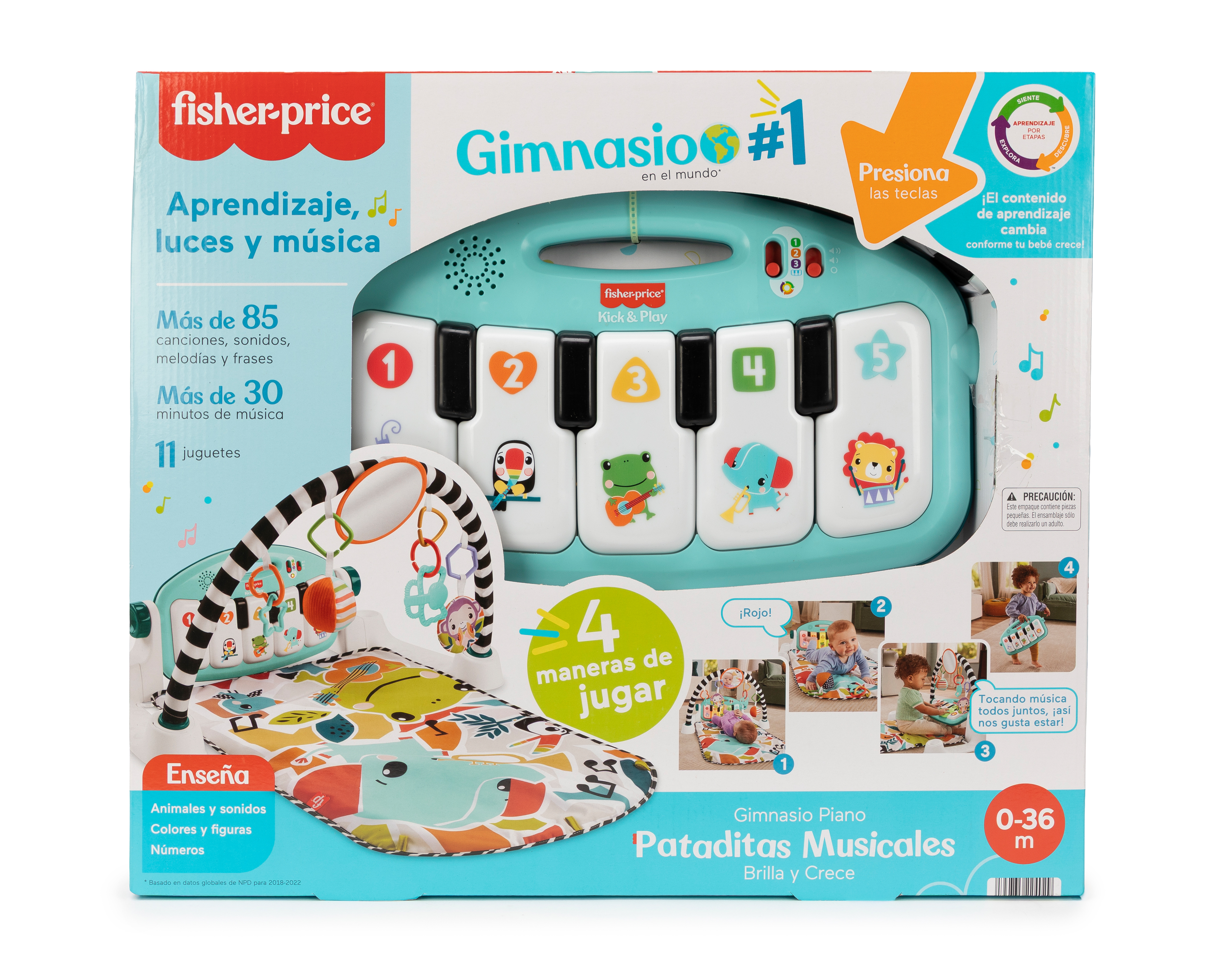 Foto 2 pulgar | Foto 1 | Gimnasio Piano Pataditas Musicales Fisher-Price