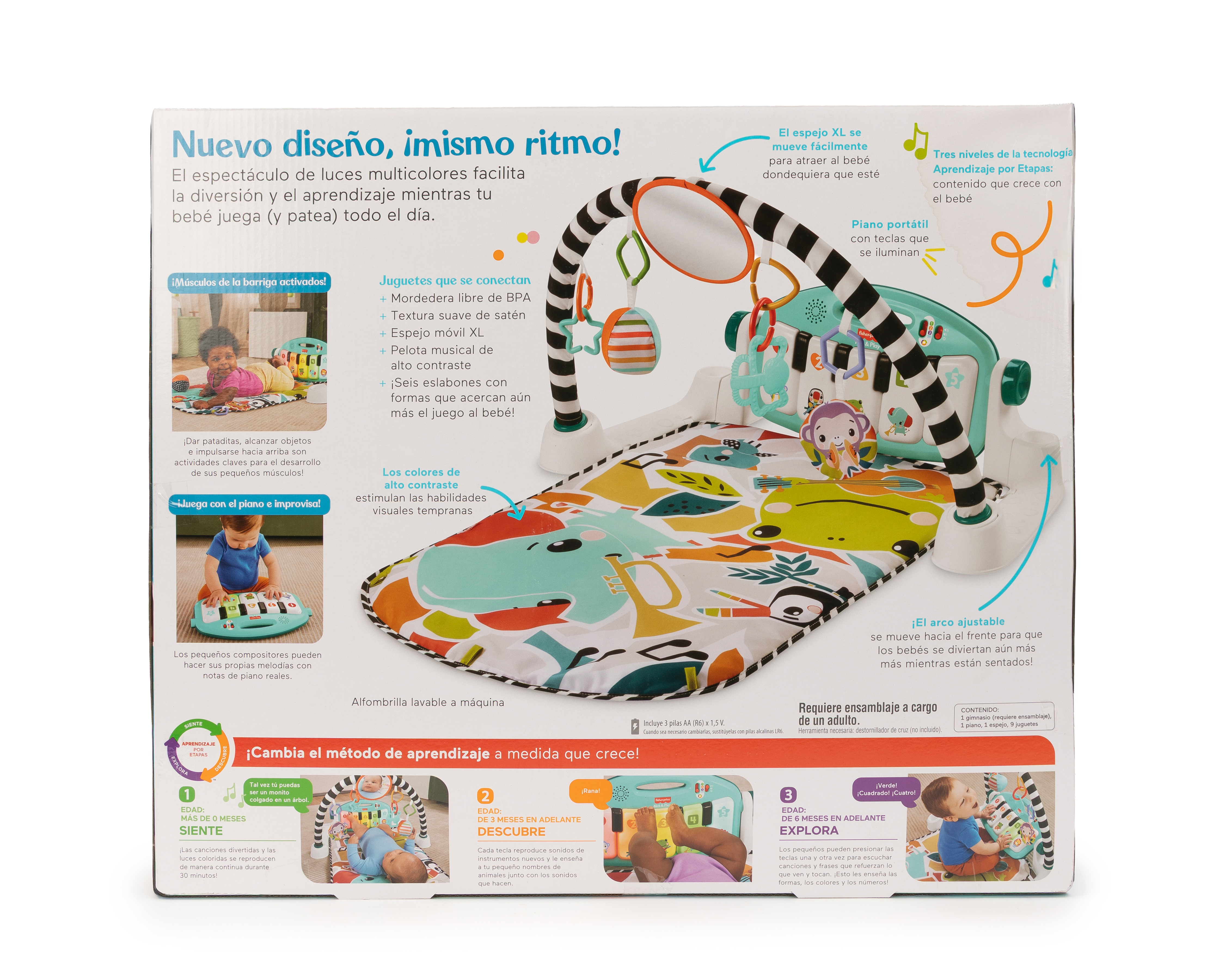 Foto 3 pulgar | Foto 2 | Gimnasio Piano Pataditas Musicales Fisher-Price