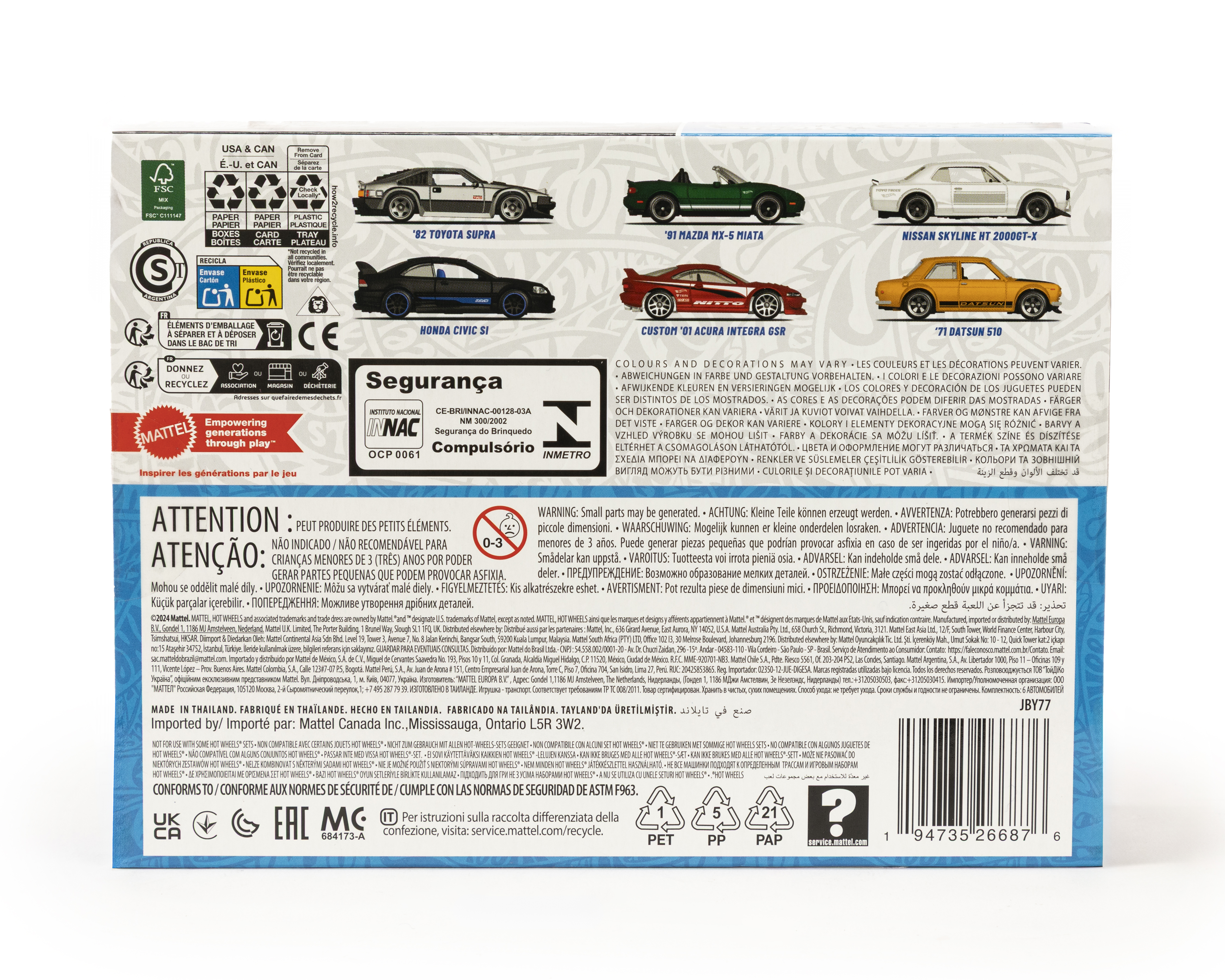 Foto 6 pulgar | Foto 5 | Carros Hot Wheels 6 Piezas