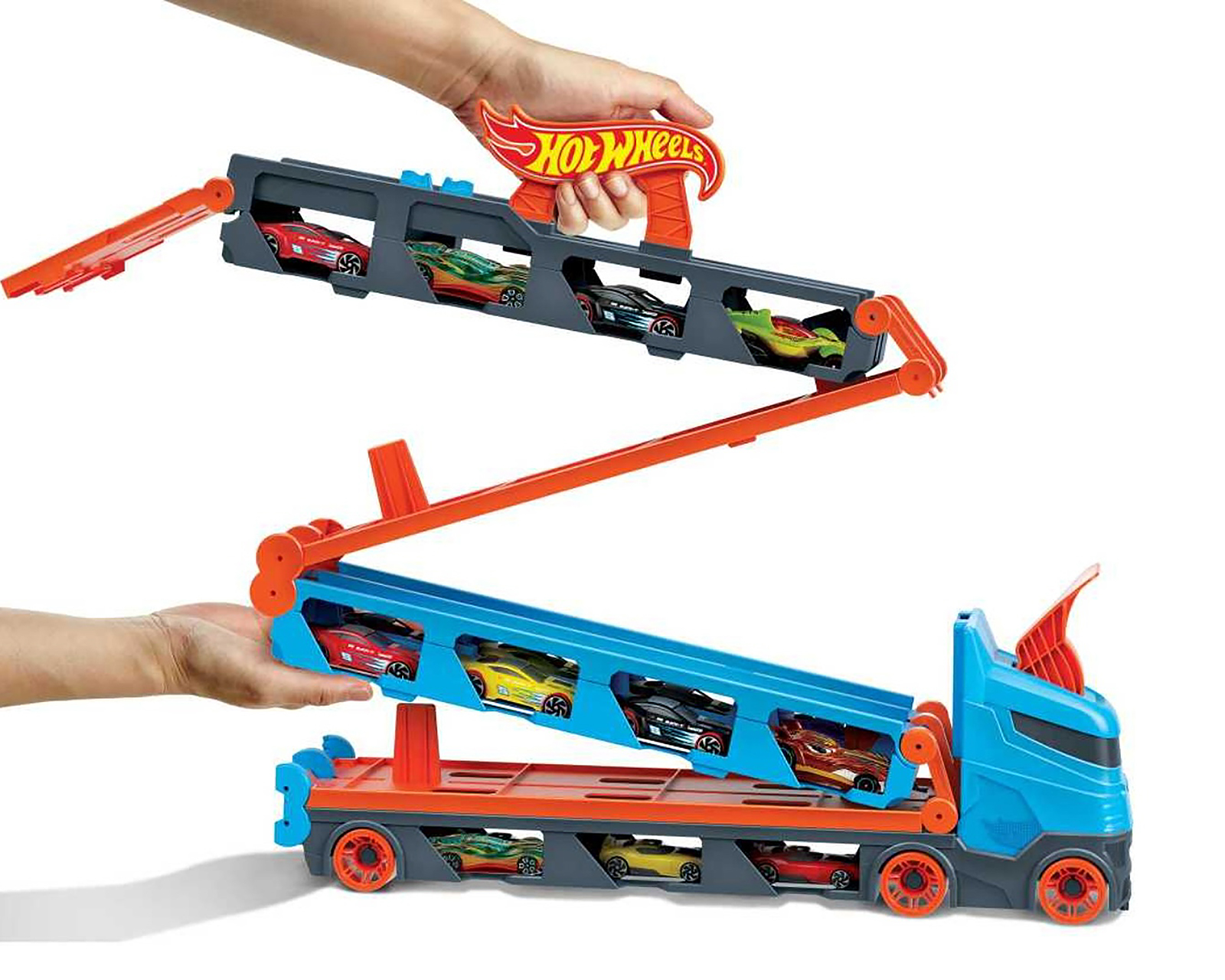 Foto 5 pulgar | Foto 4 | Remolque Speedway Hot Wheels 4 Piezas