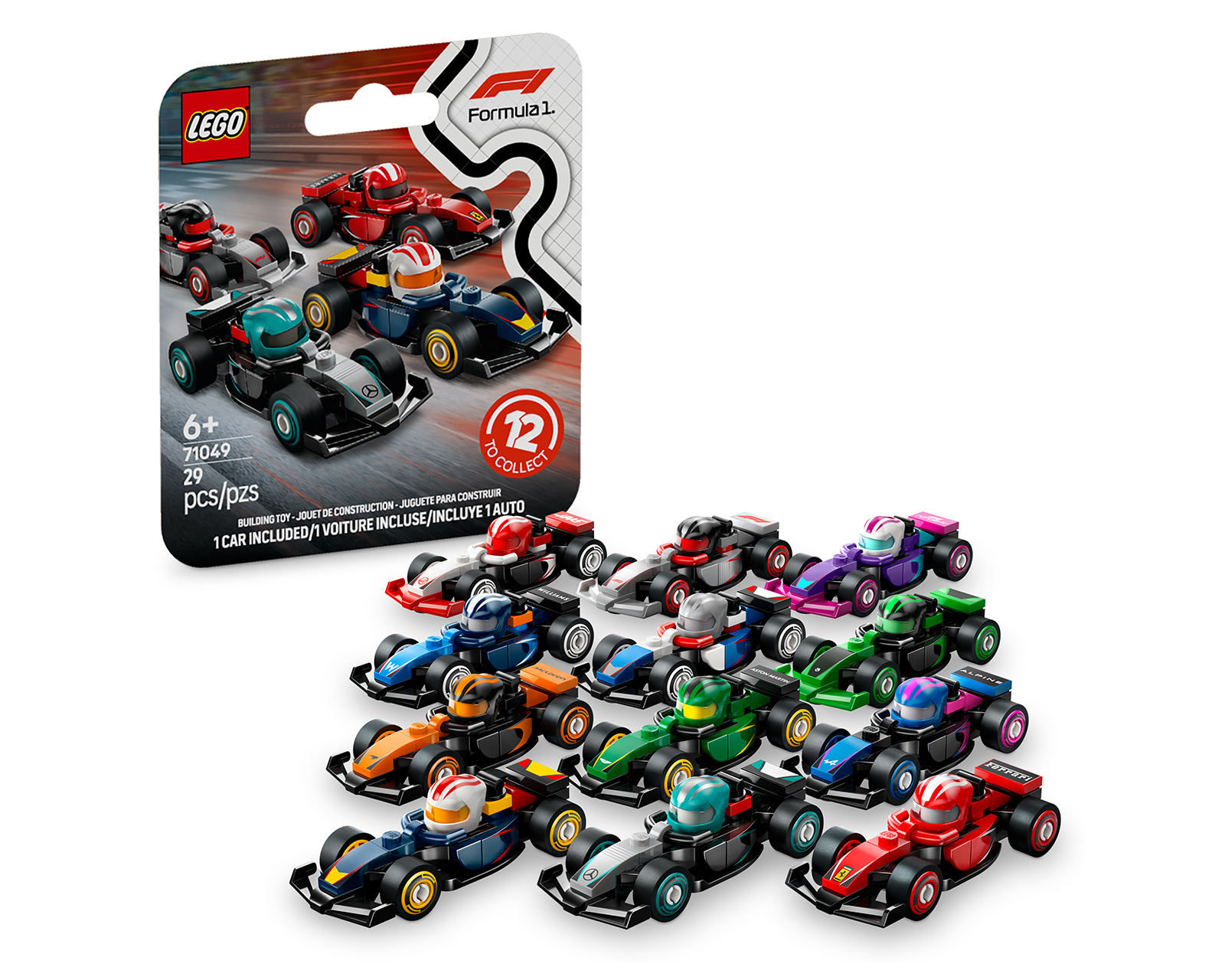 Foto 1 | Foto 1 | LEGO Coches de F1 Coleccionables 1 Pieza al Azar