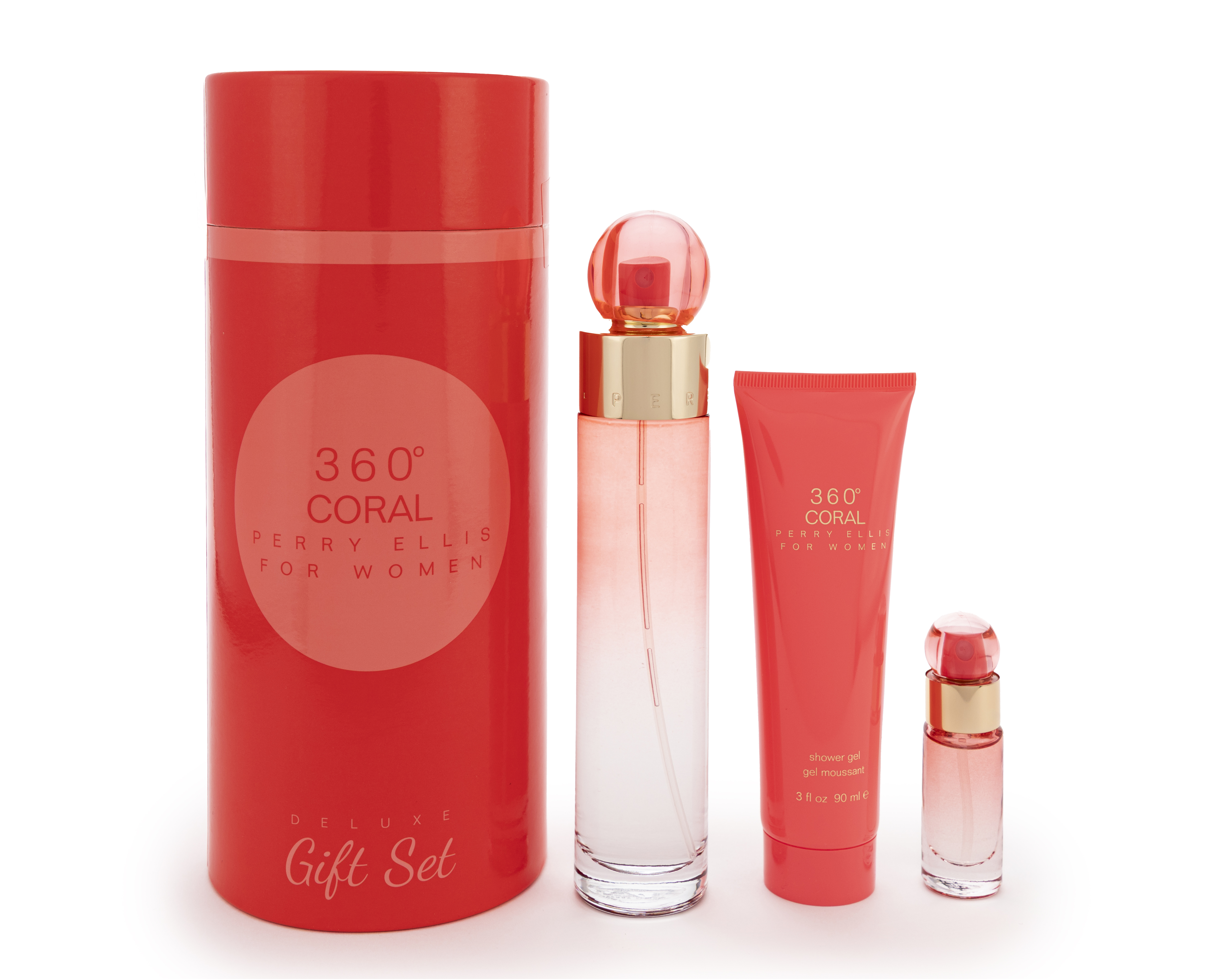 Estuche para Mujer Perry Ellis 360 Coral 3 Piezas