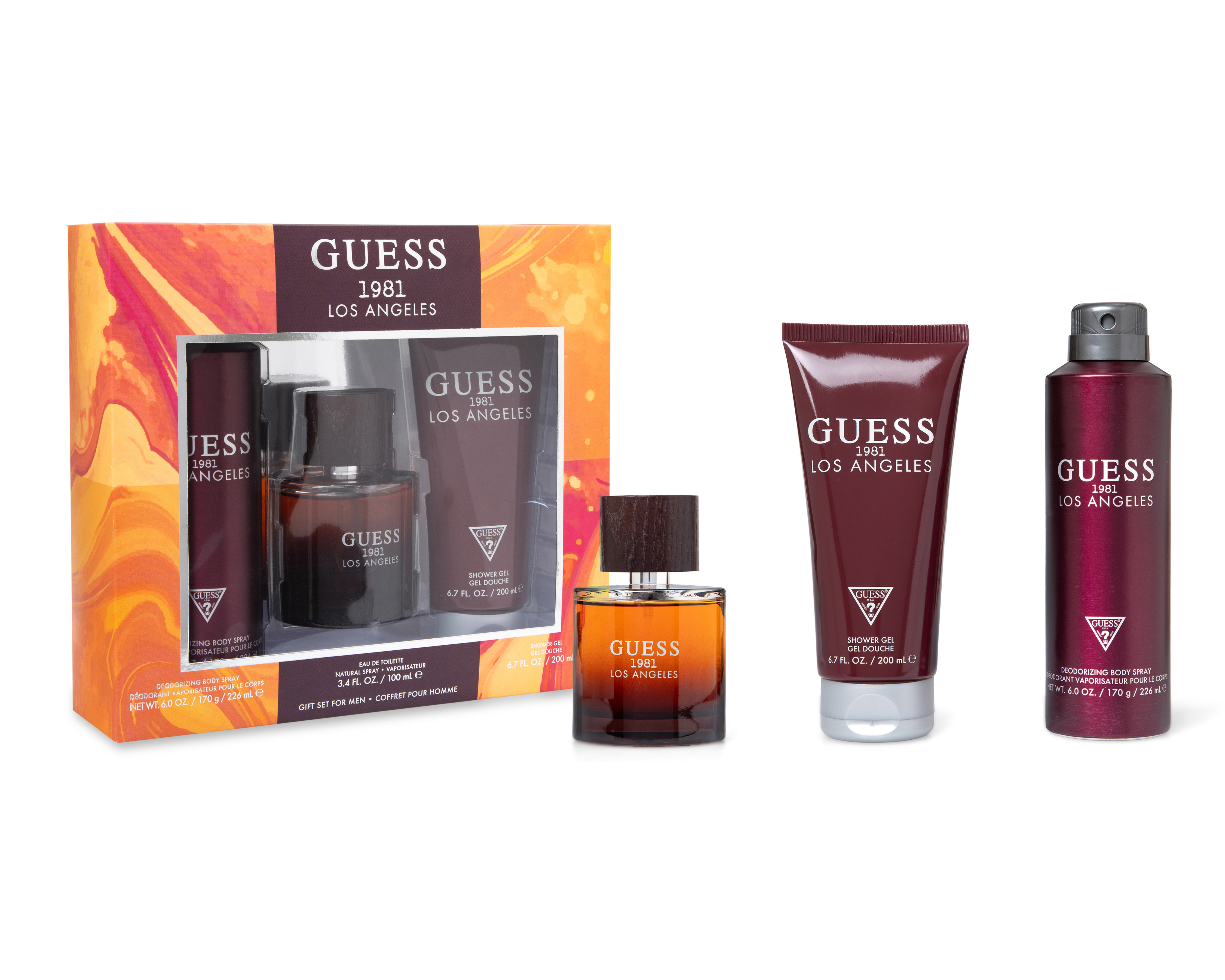 Foto 1 | Foto 1 | Estuche para Hombre Guess 1981 Los Angeles 3 Piezas