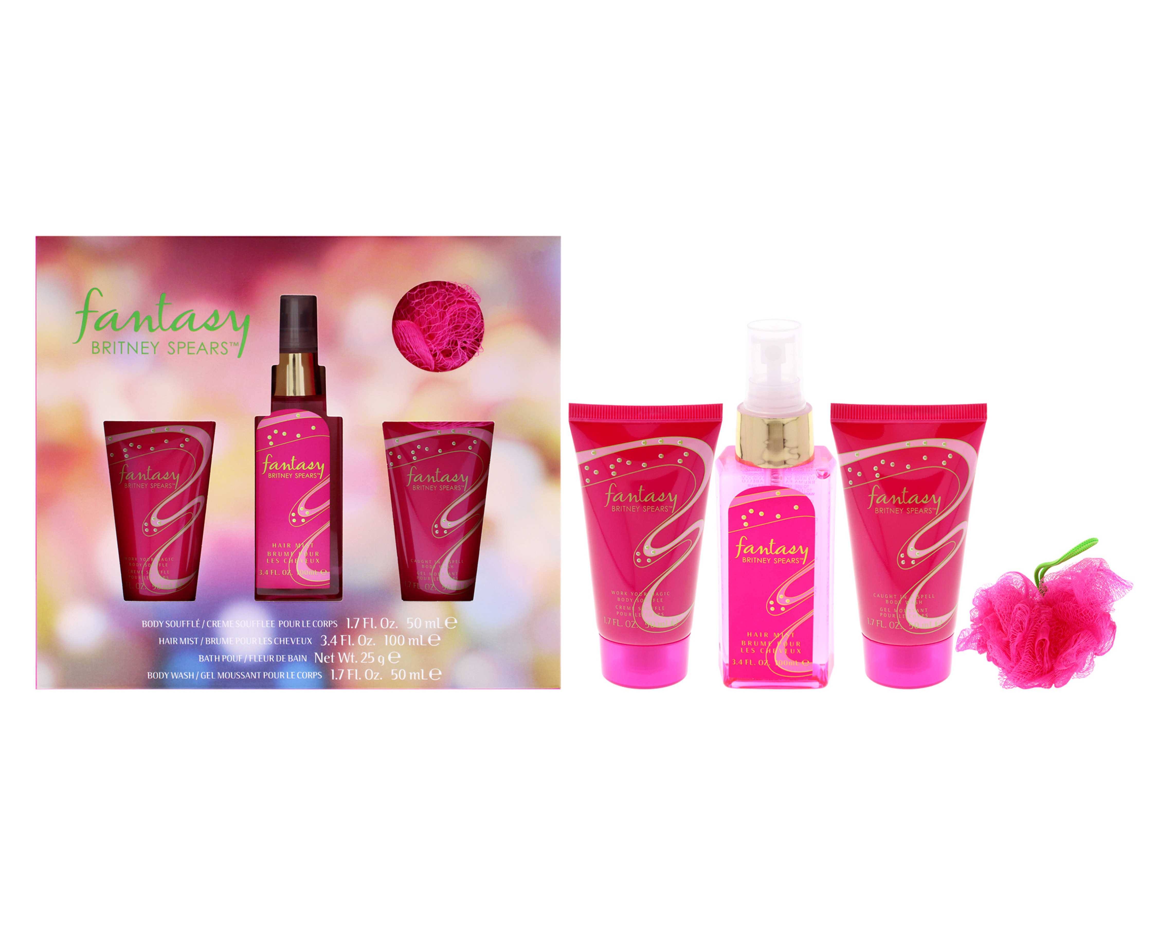 Perfume para Cabello Britney Spears Fantasy 4 Piezas