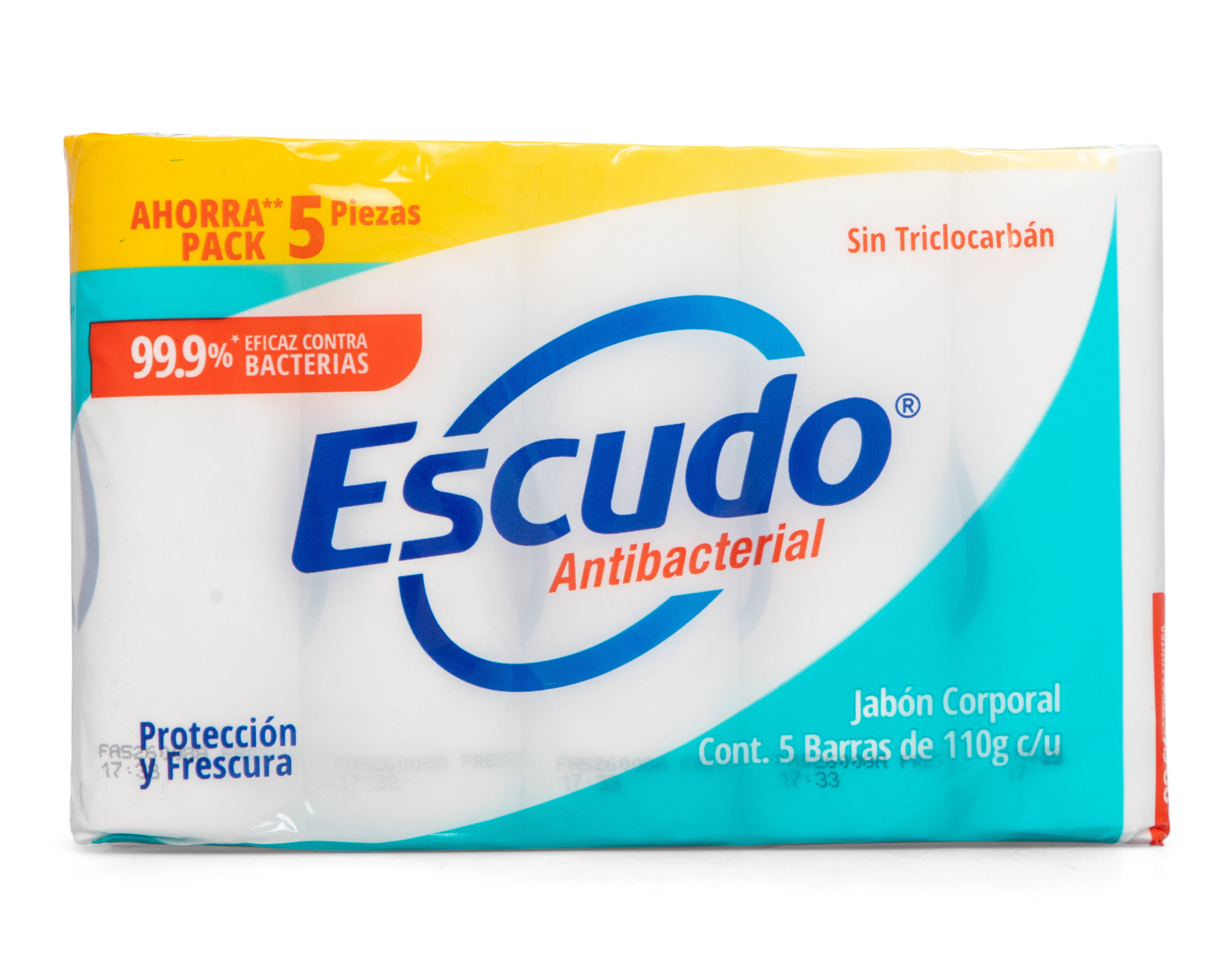 Jabón en Barra Escudo Antibacterial 5 Piezas