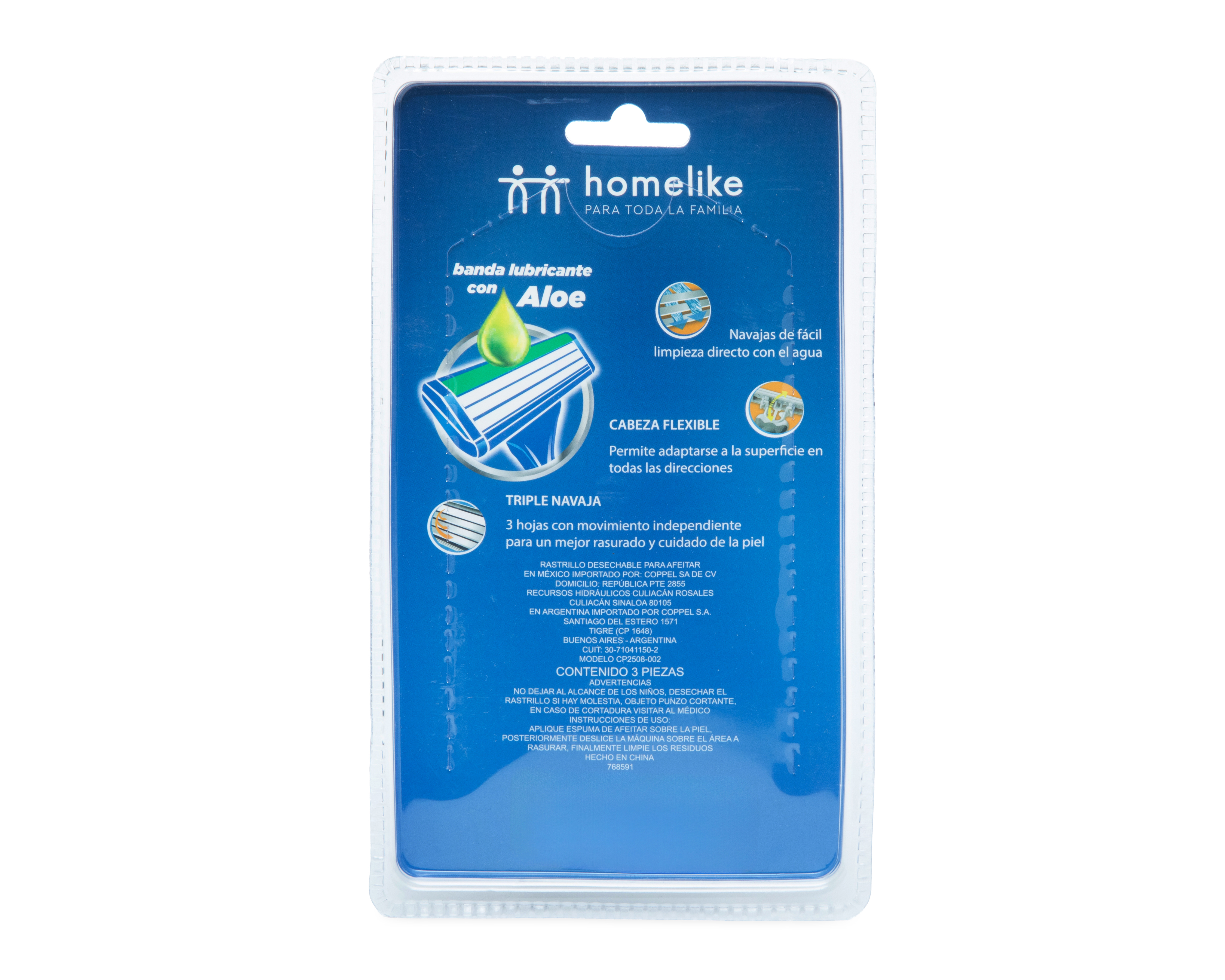 Foto 2 | Foto 2 | Rastrillo Homelike Max-Sensitive 3 Piezas