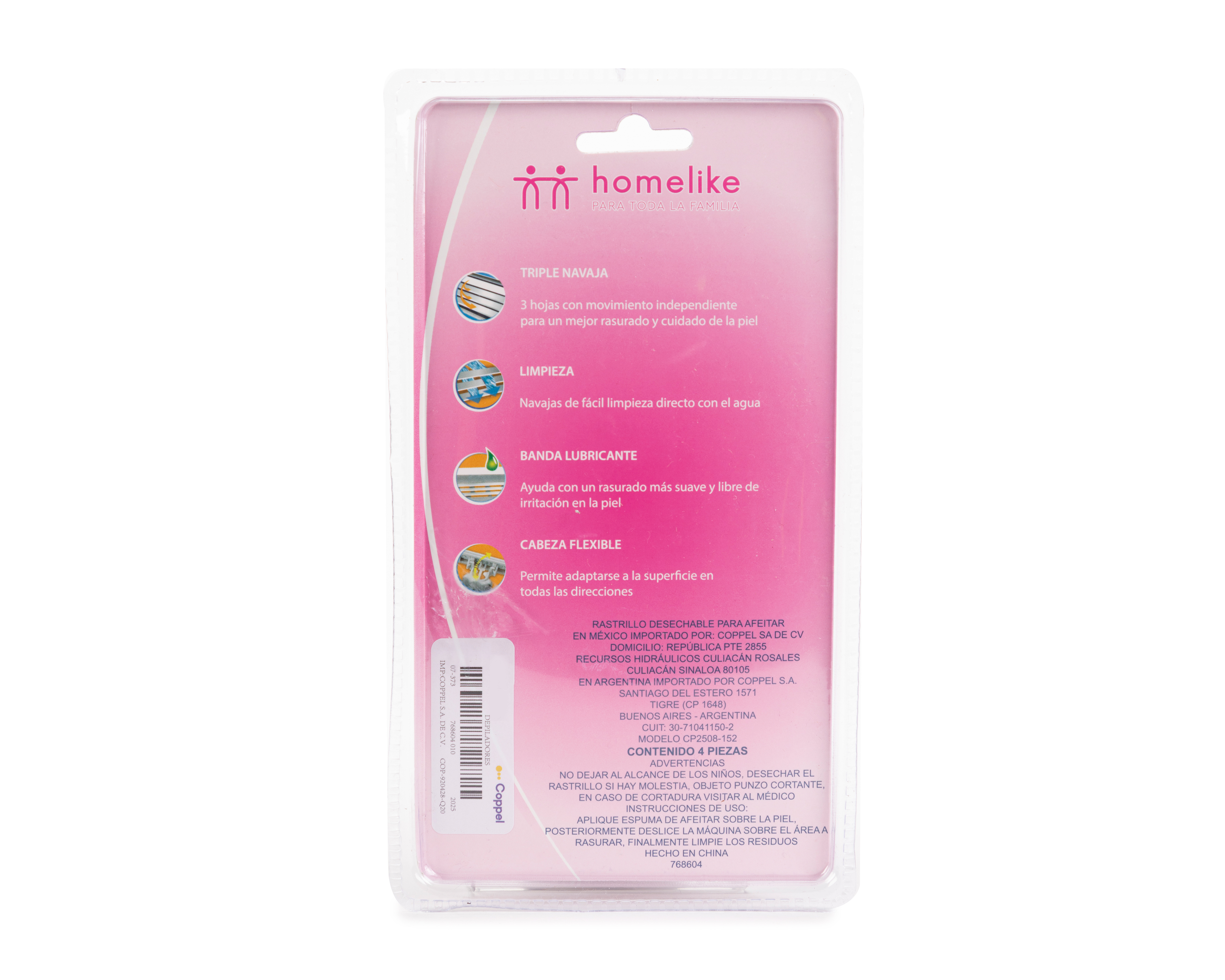 Foto 3 pulgar | Foto 2 | Rastrillo Homelike Max-Sensitive 4 Piezas