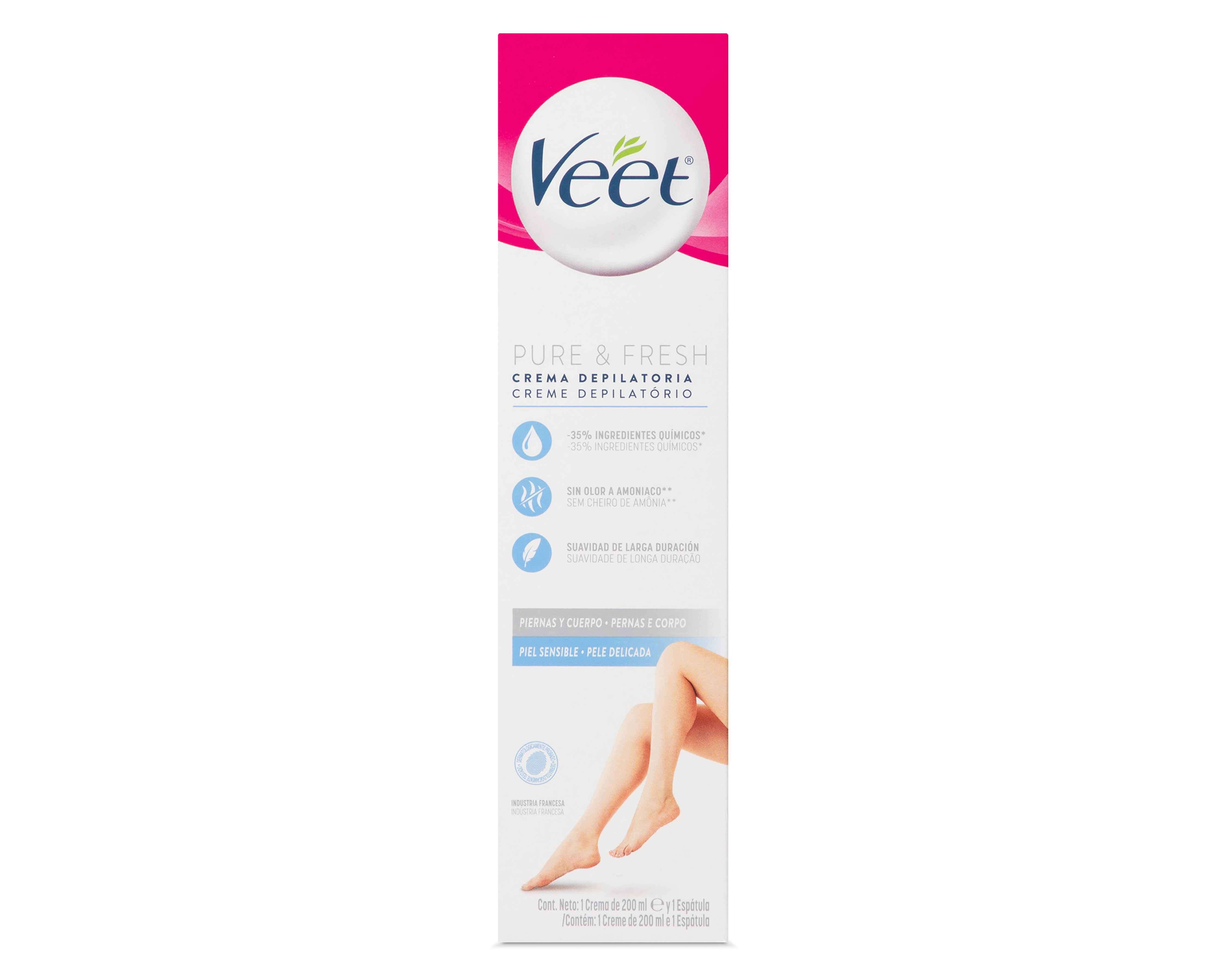 Foto 5 pulgar | Foto 4 | Crema Depiladora Veet Pure & Fresh Piel Sensible 200 ml