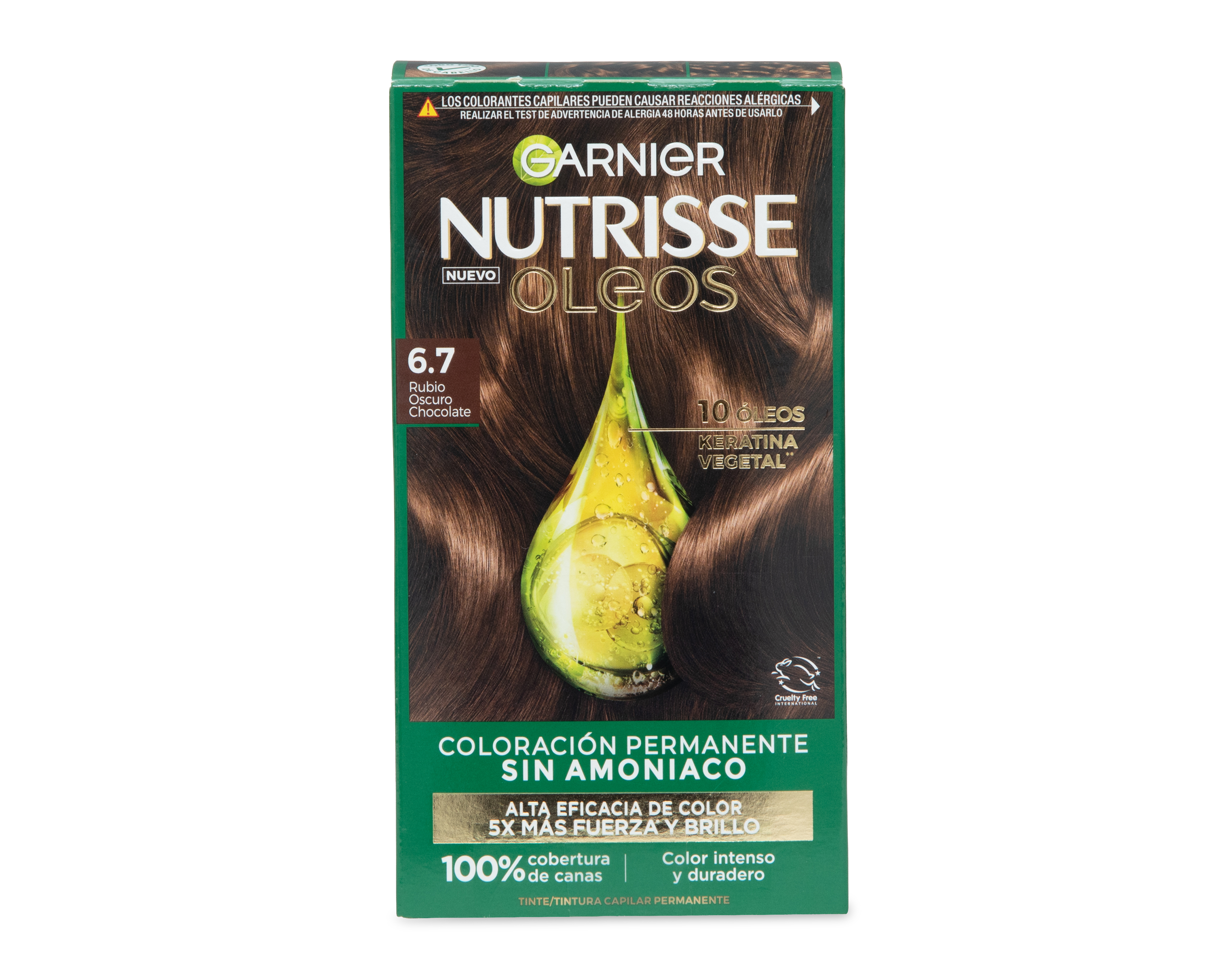 Tinte para Cabello Garnier Nutrisse 6.7 Rubio Oscuro Chocolate