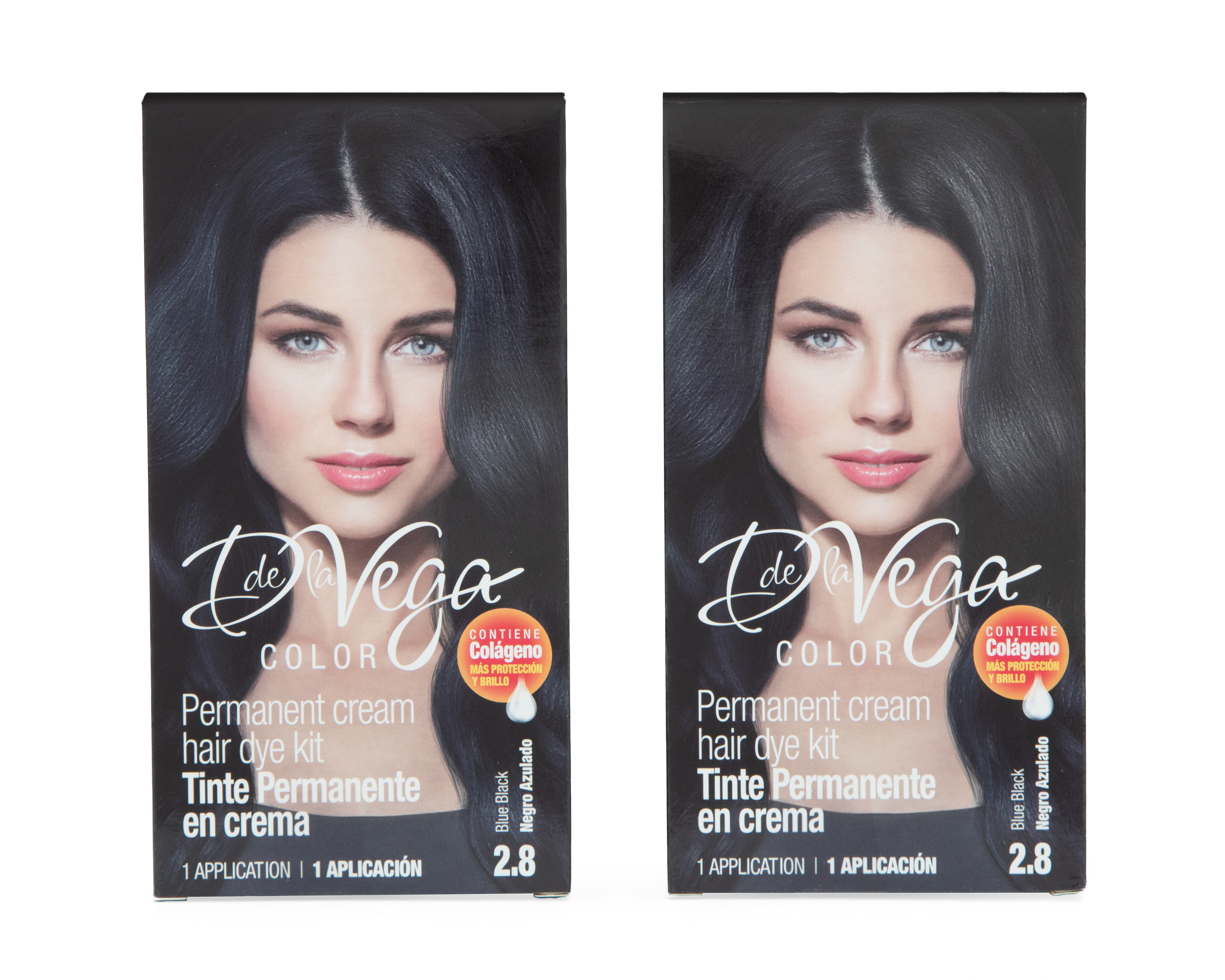 Tinte para Cabello D de la Vega 2.8 Negro Azulado