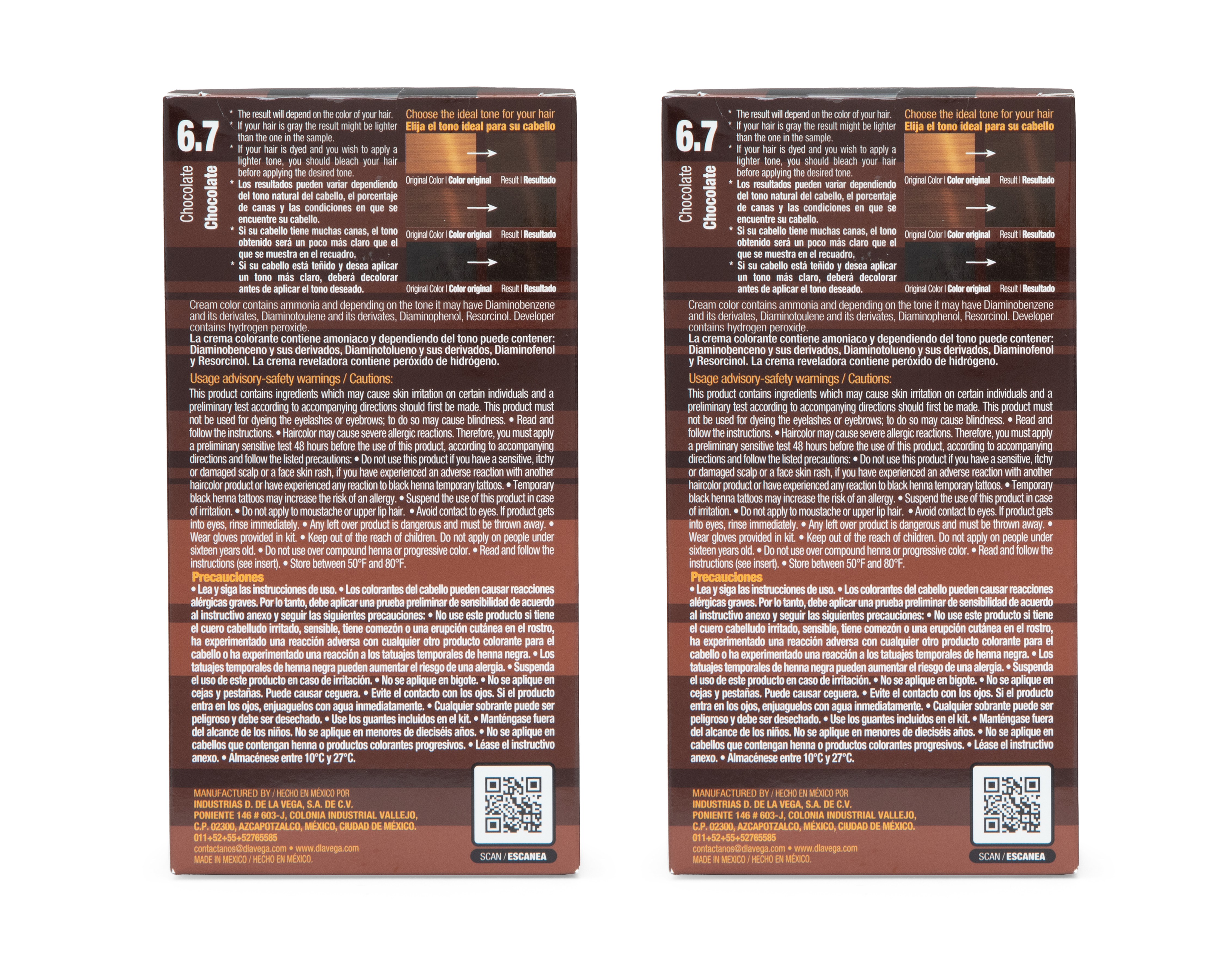 Foto 3 pulgar | Foto 2 | Tinte para Cabello D de la Vega 6.7 Chocolate