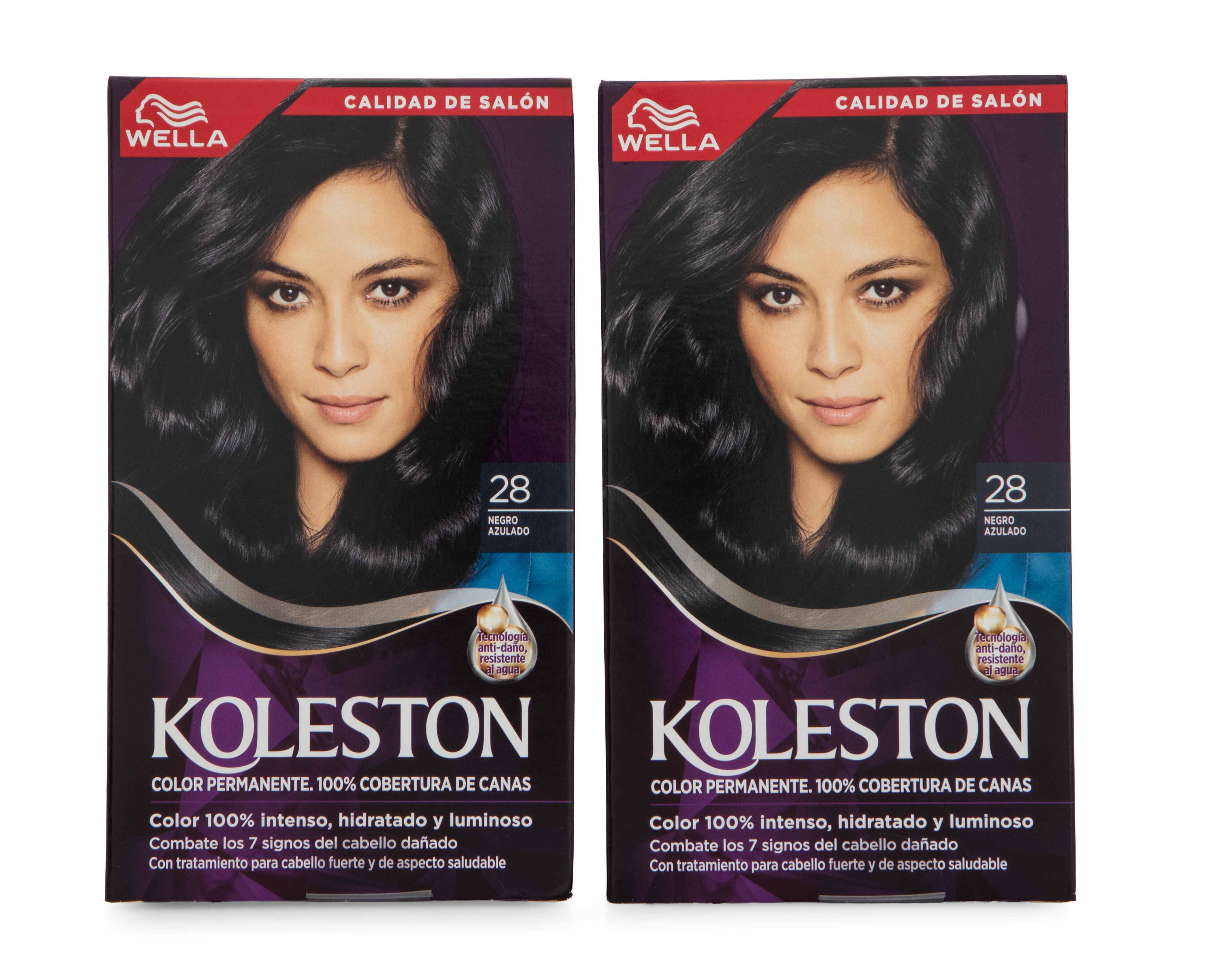 Tinte para Cabello Koleston 28 Negro Azulado 2 Piezas