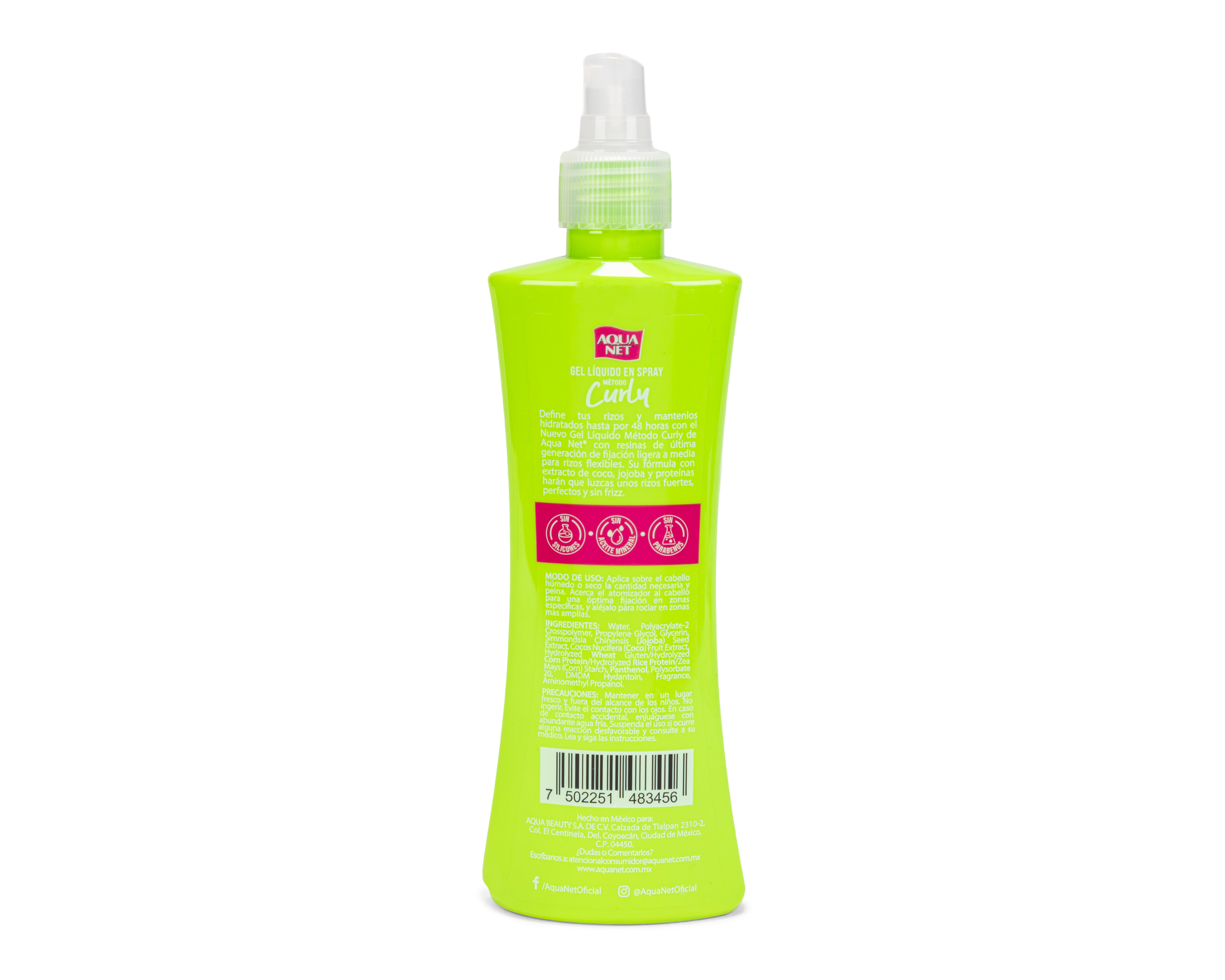 Foto 2 | Foto 2 | Gel Líquido en Spray para Peinar Aqua Net Método Curly con Proteínas 250 ml