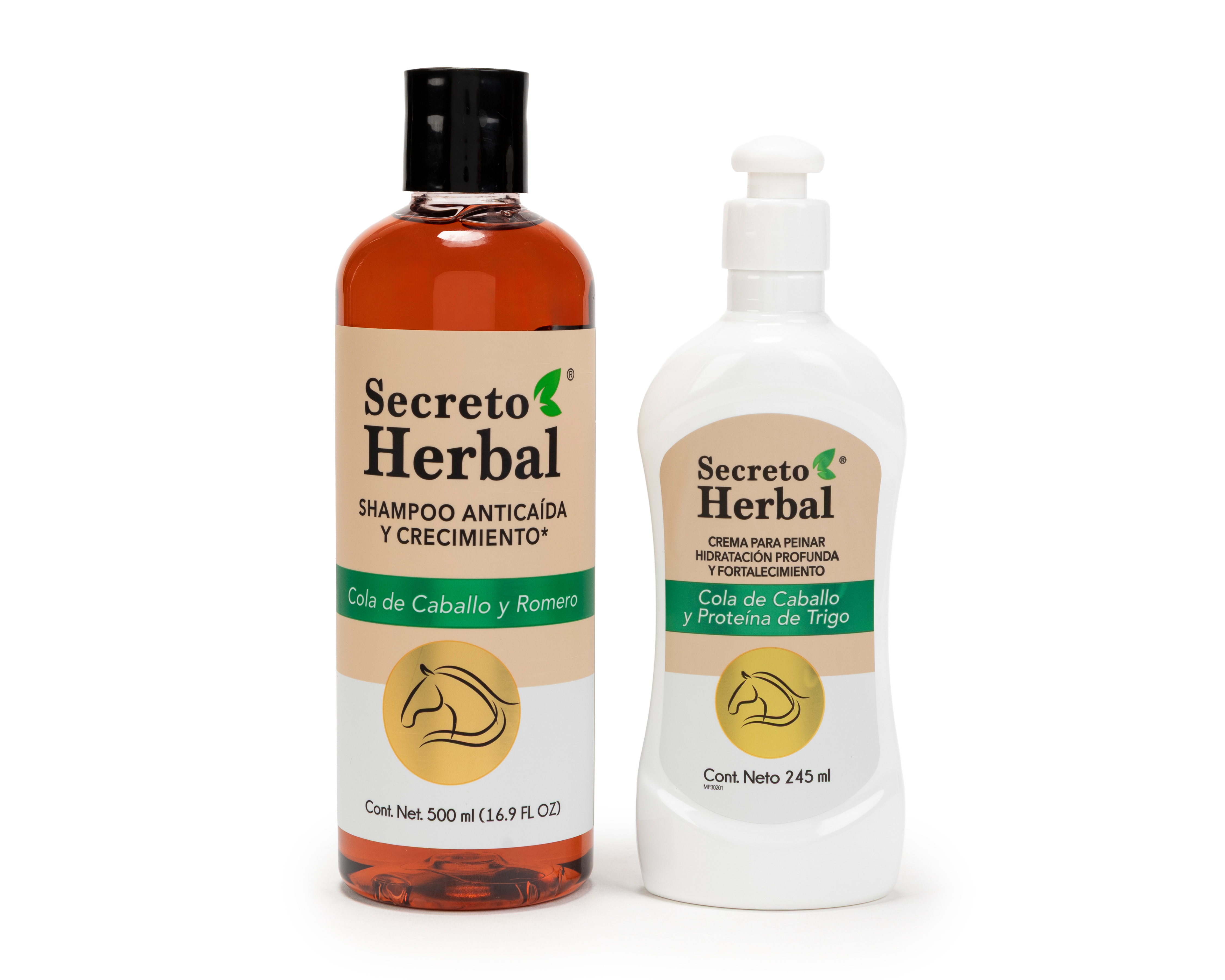 Shampoo y Crema para Peinar Secreto Herbal Cola de Caballo 2 Piezas