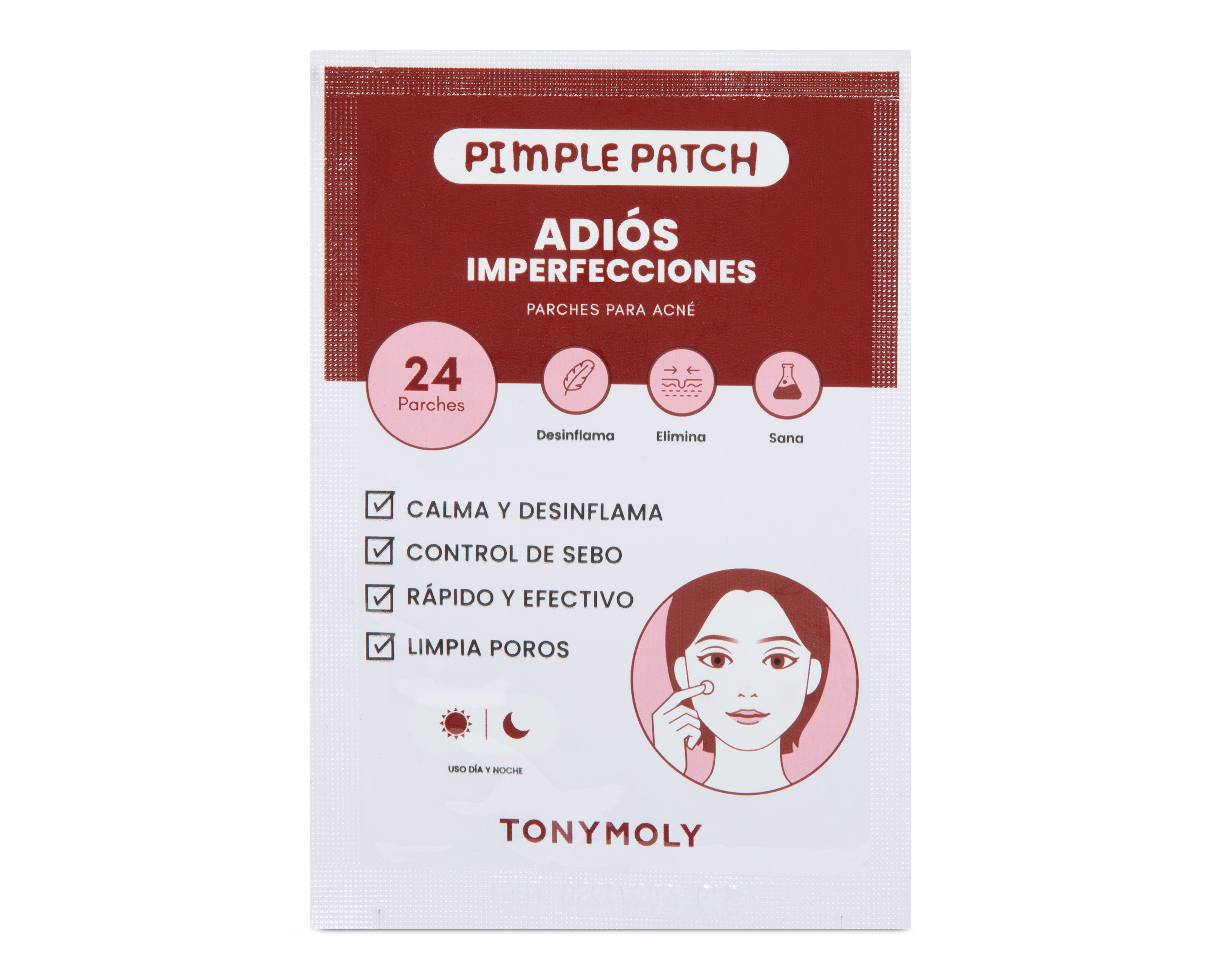 Parches para Acné Tony Moly con Activos Herbales y Ceniza Volcánica