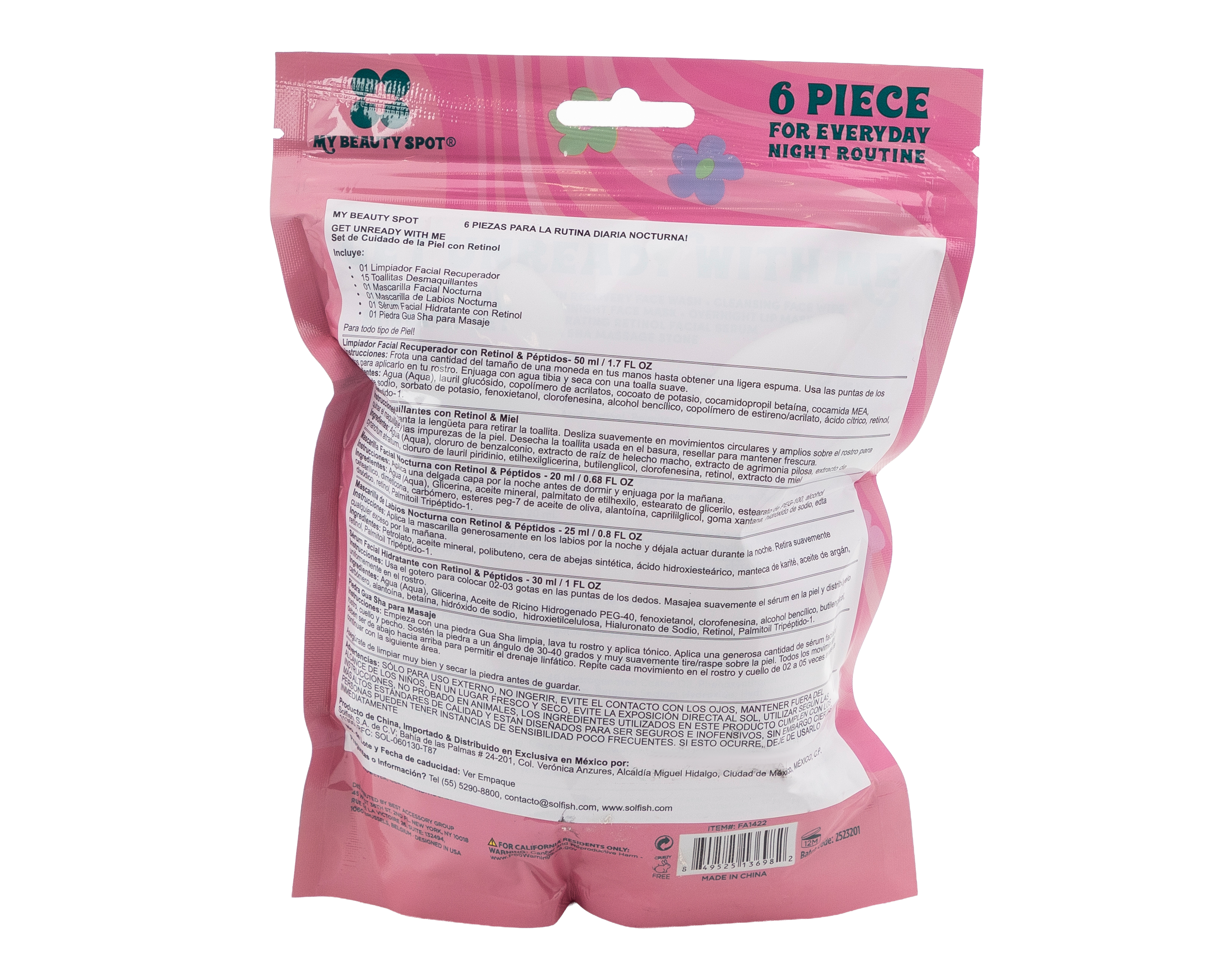 Foto 3 pulgar | Foto 2 | Set de Cuidado Facial Retinol My Beauty Spot 6 Piezas