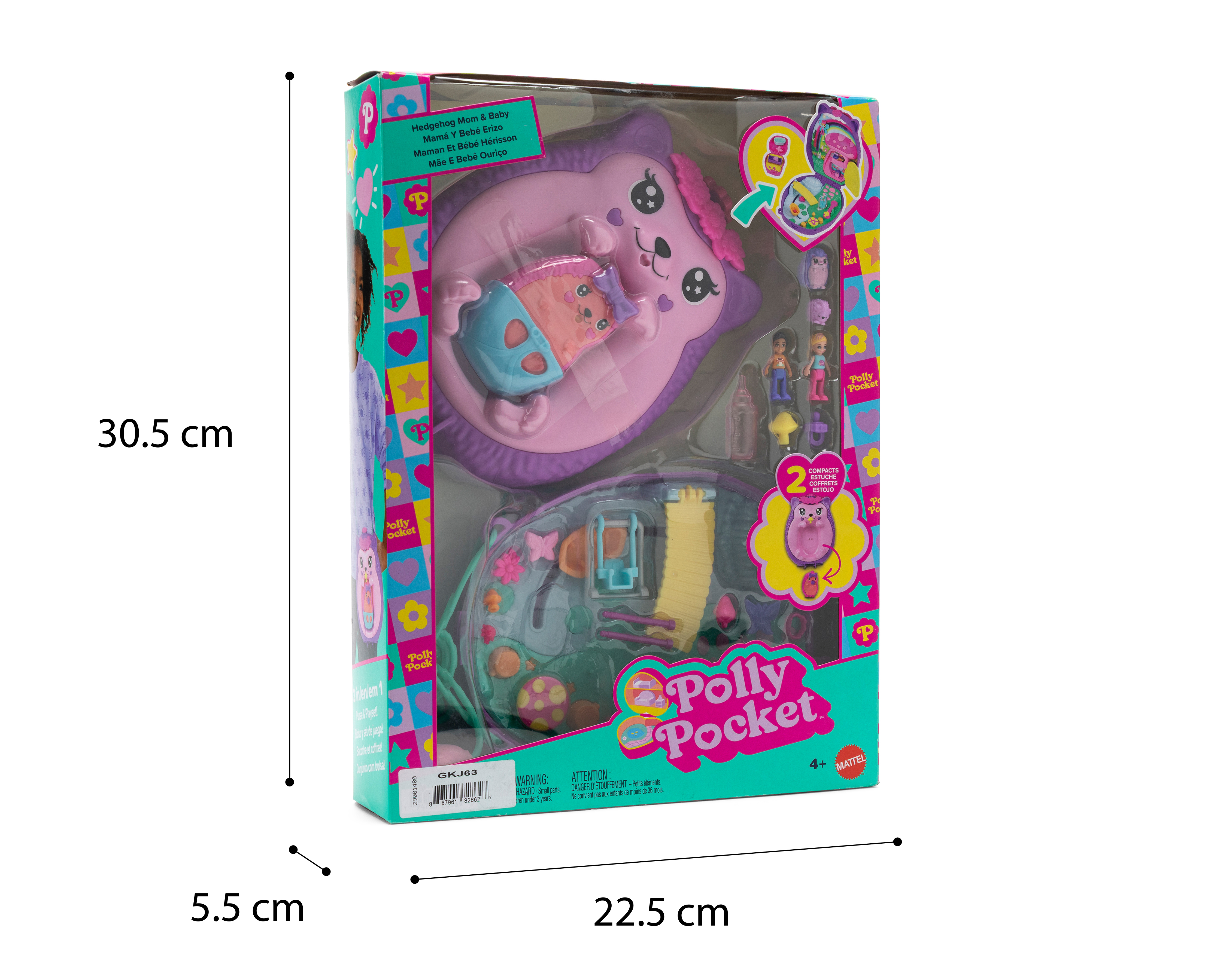 Foto 7 pulgar | Foto 6 | Mamá y Bebé Erizo Polly Pocket con Accesorios