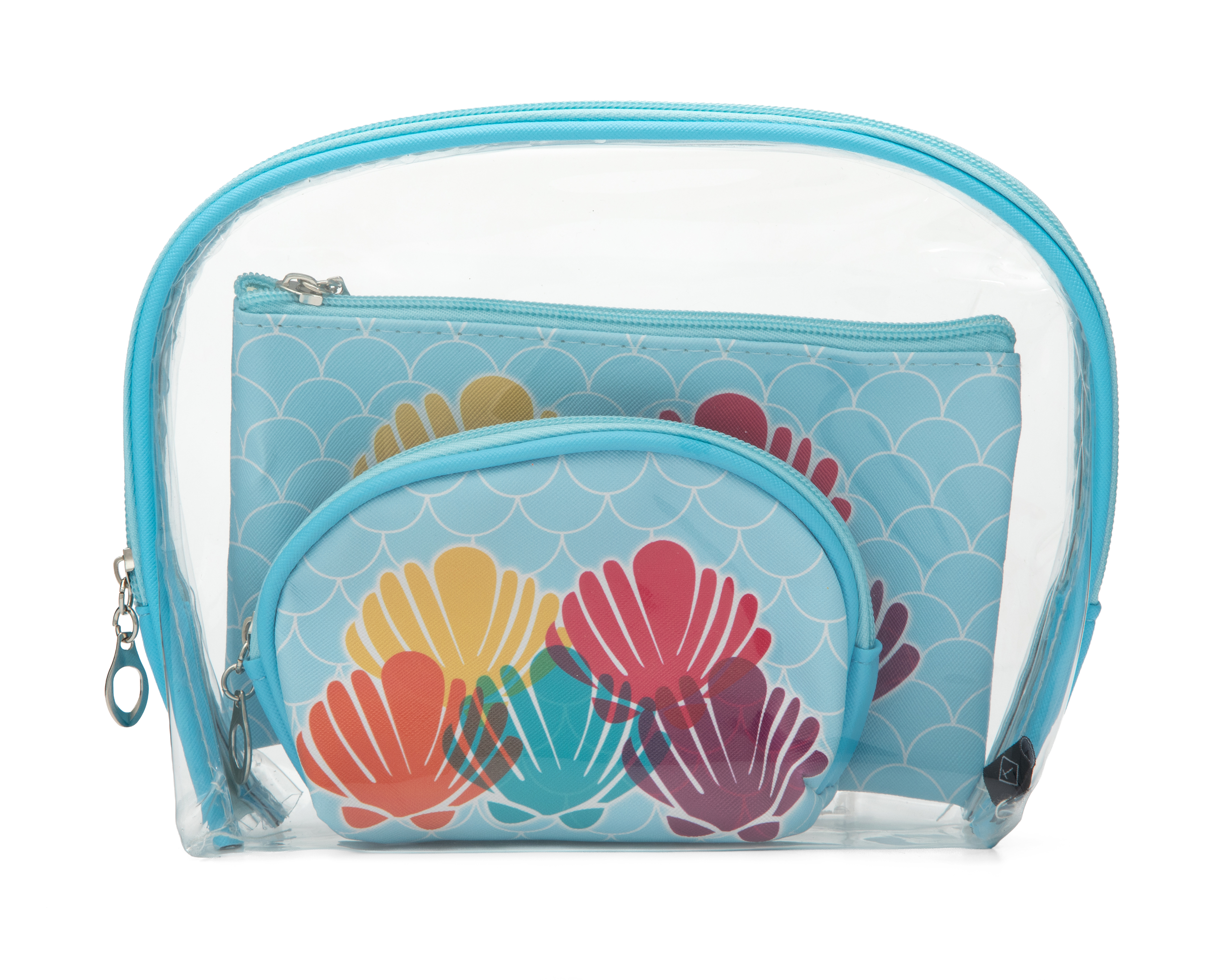 Set de Cosmetiqueras Azules Thinner 3 Piezas