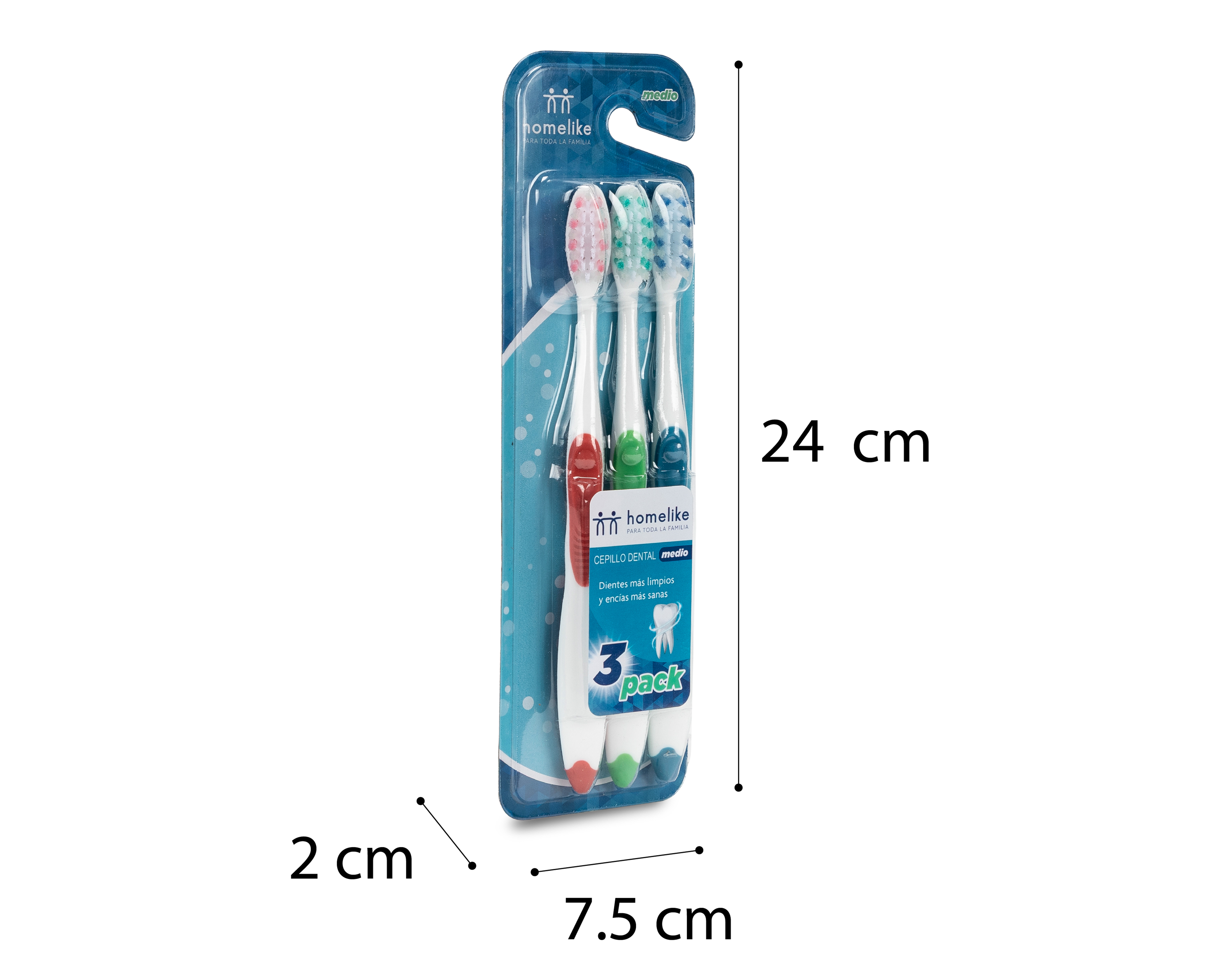 Foto 5 pulgar | Foto 4 | Cepillo de Dientes Suave Multicolor Homelike 3 Piezas