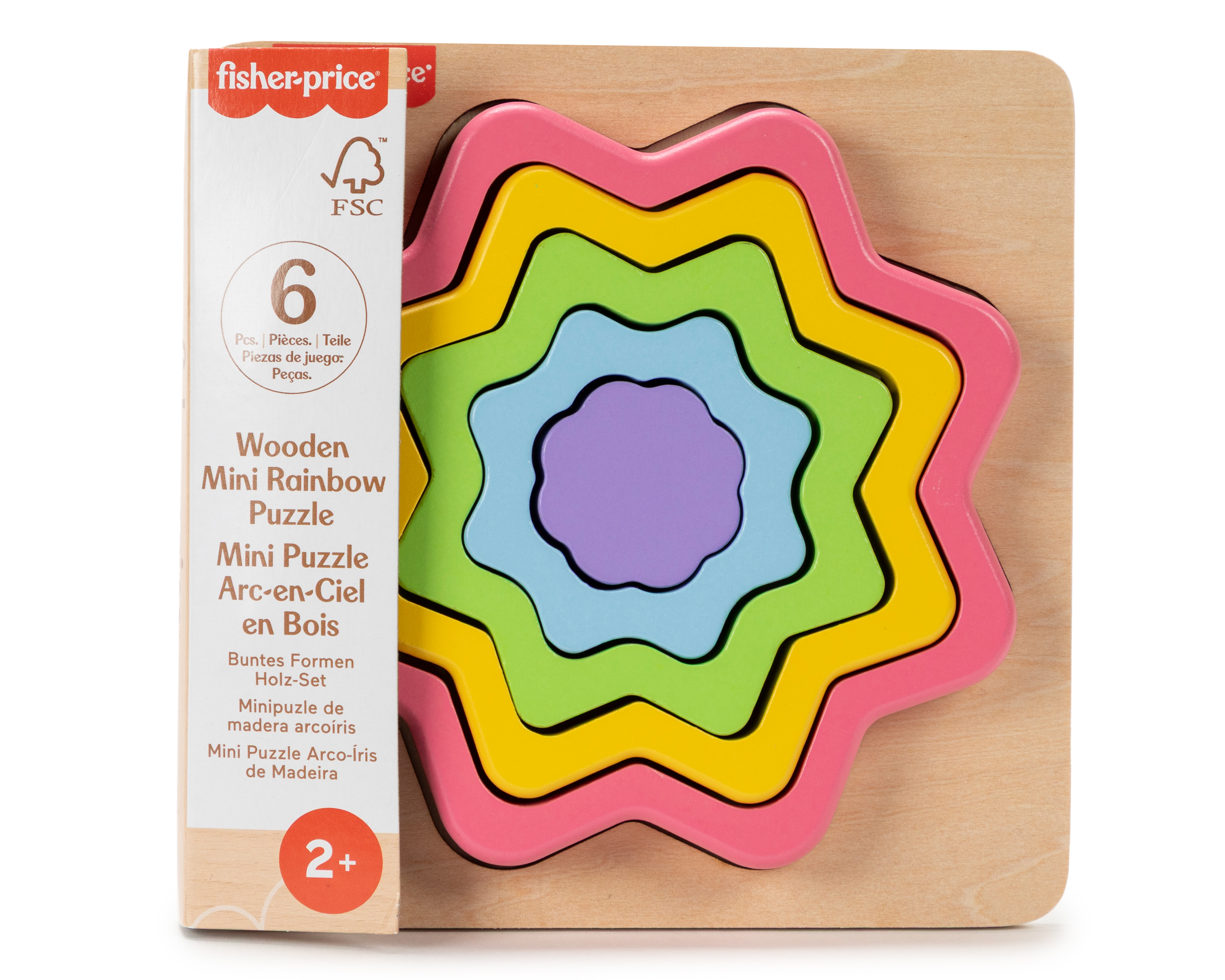 Foto 5 pulgar | Foto 4 | Mini Rompecabezas de Madera Arcoíris Fisher-Price