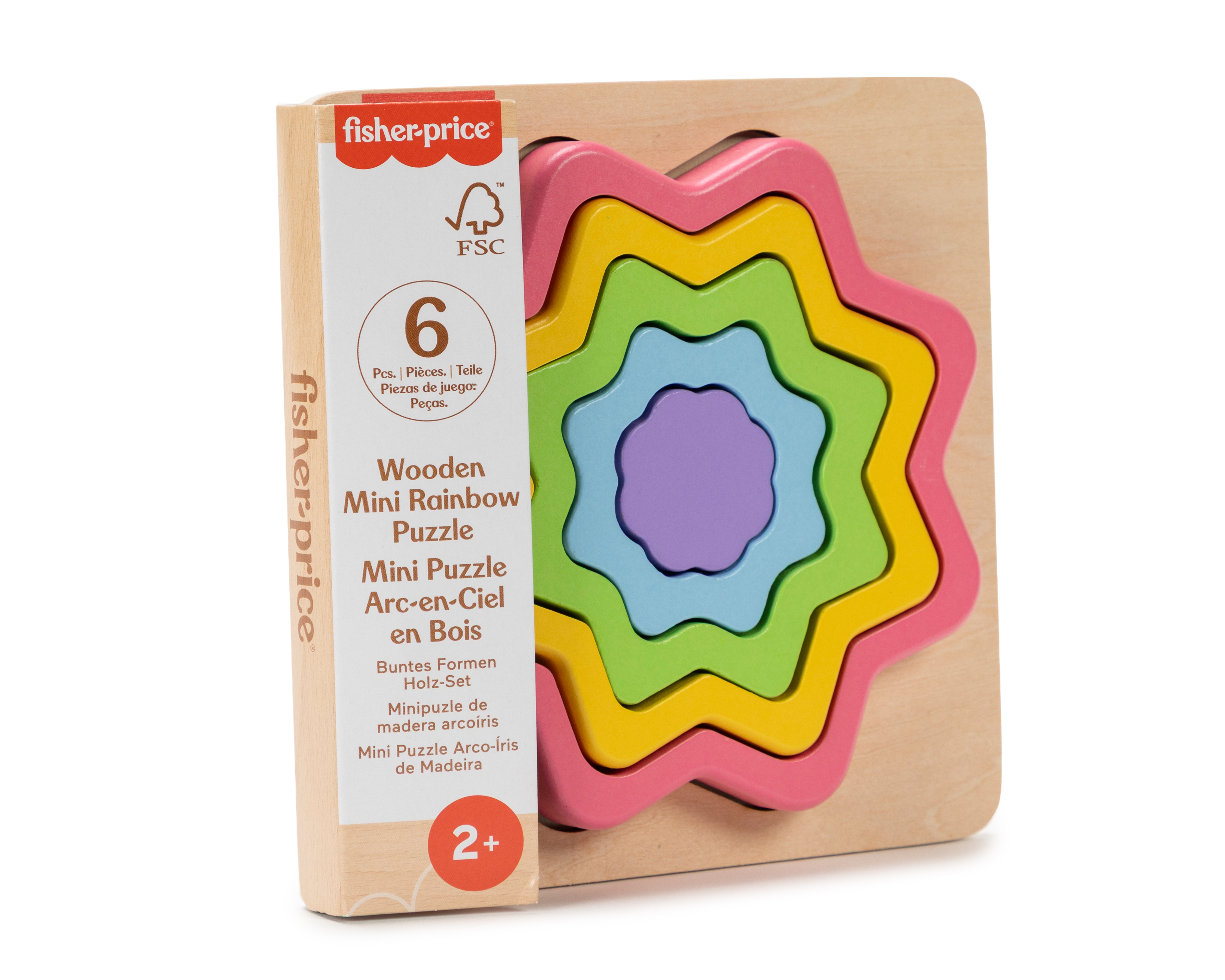 Foto 7 pulgar | Foto 6 | Mini Rompecabezas de Madera Arcoíris Fisher-Price