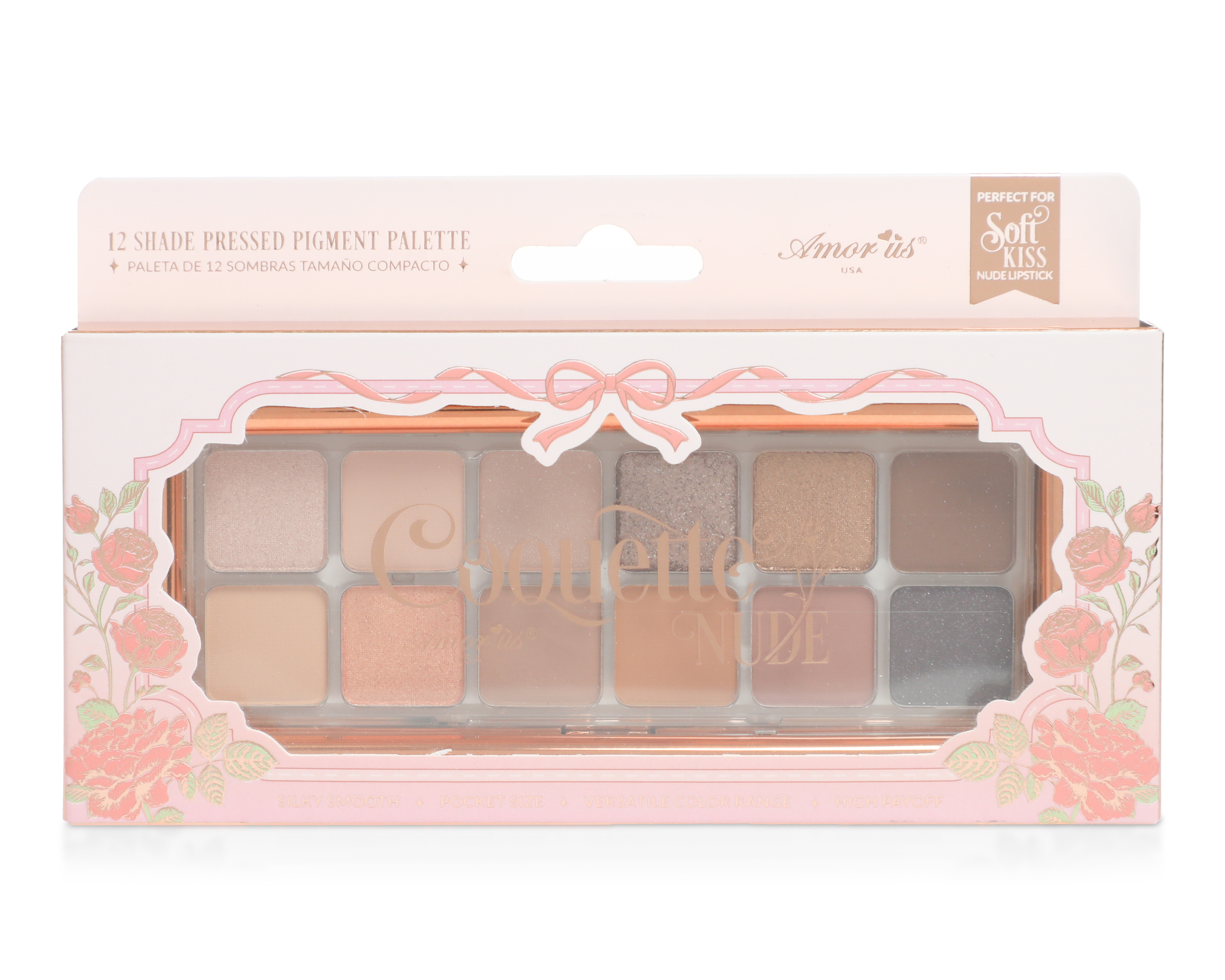 Foto 4 pulgar | Foto 3 | Sombras para Ojos Amor Us Coquette Nude 12 Tonos