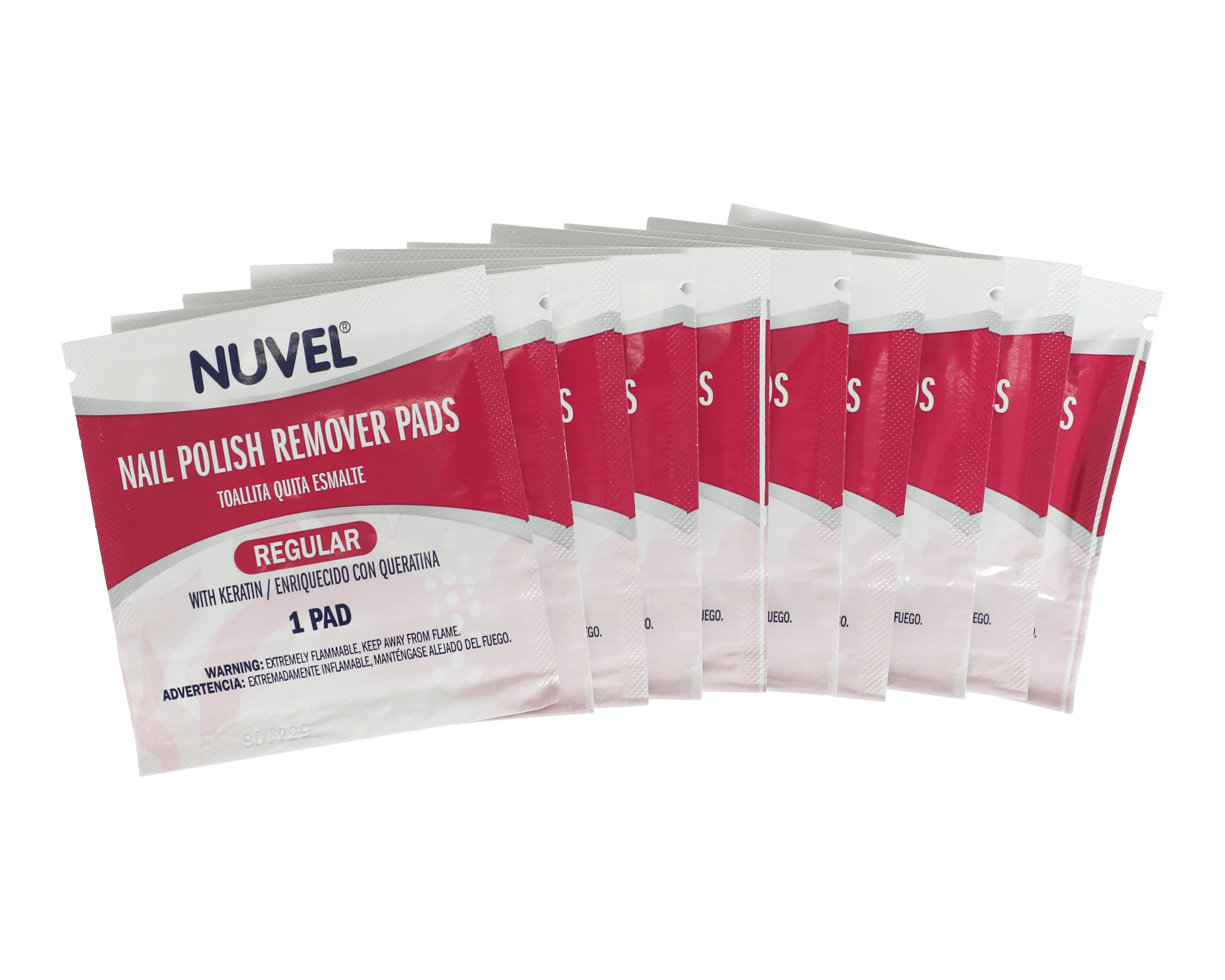 Foto 2 | Foto 2 | Toallitas Quita Esmalte Nuvel Regular con Queratina 10 Piezas