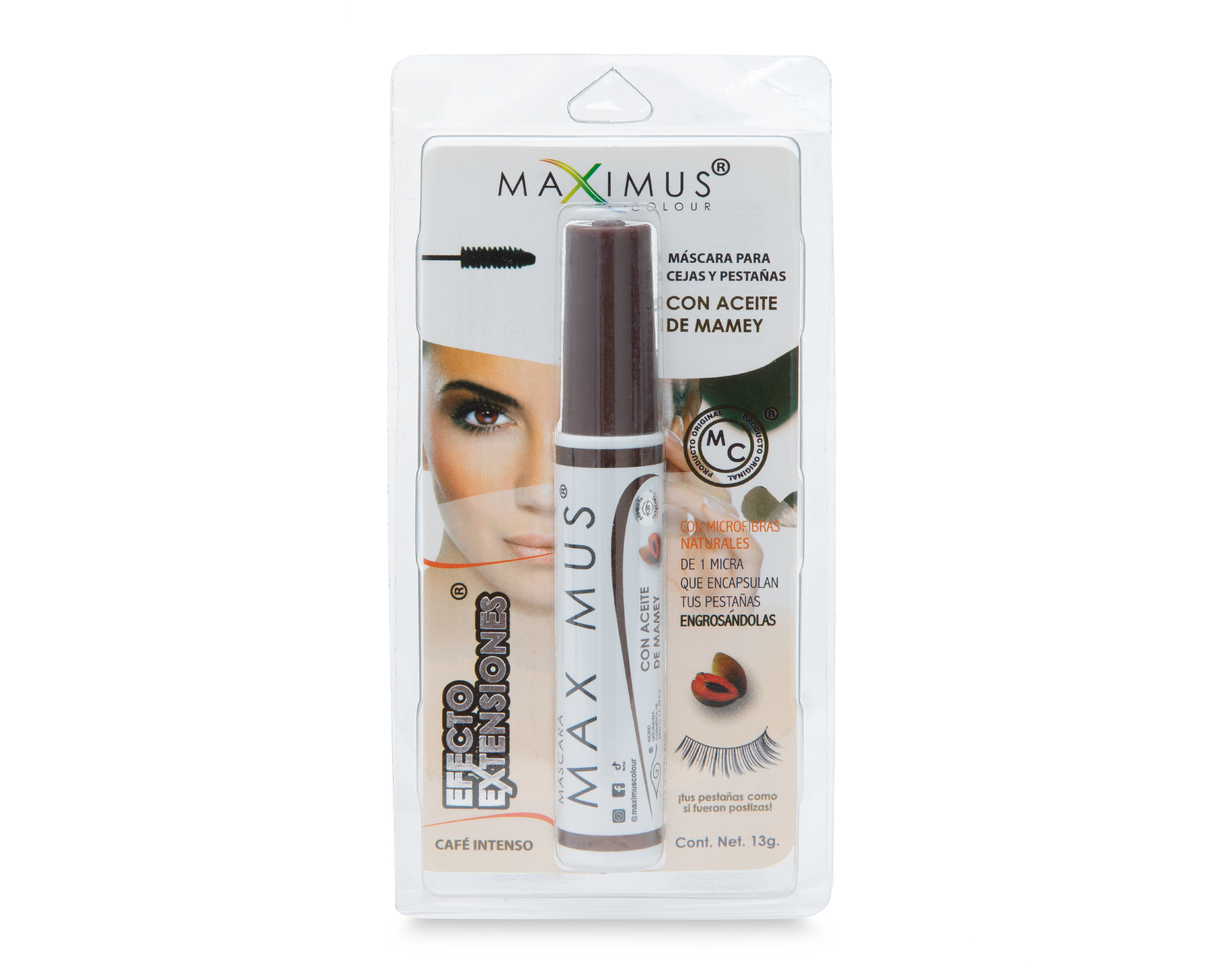 Foto 1 | Foto 1 | Máscara para Cejas y Pestañas Maximus Colour Efecto Extensiones Café Intenso 13 g