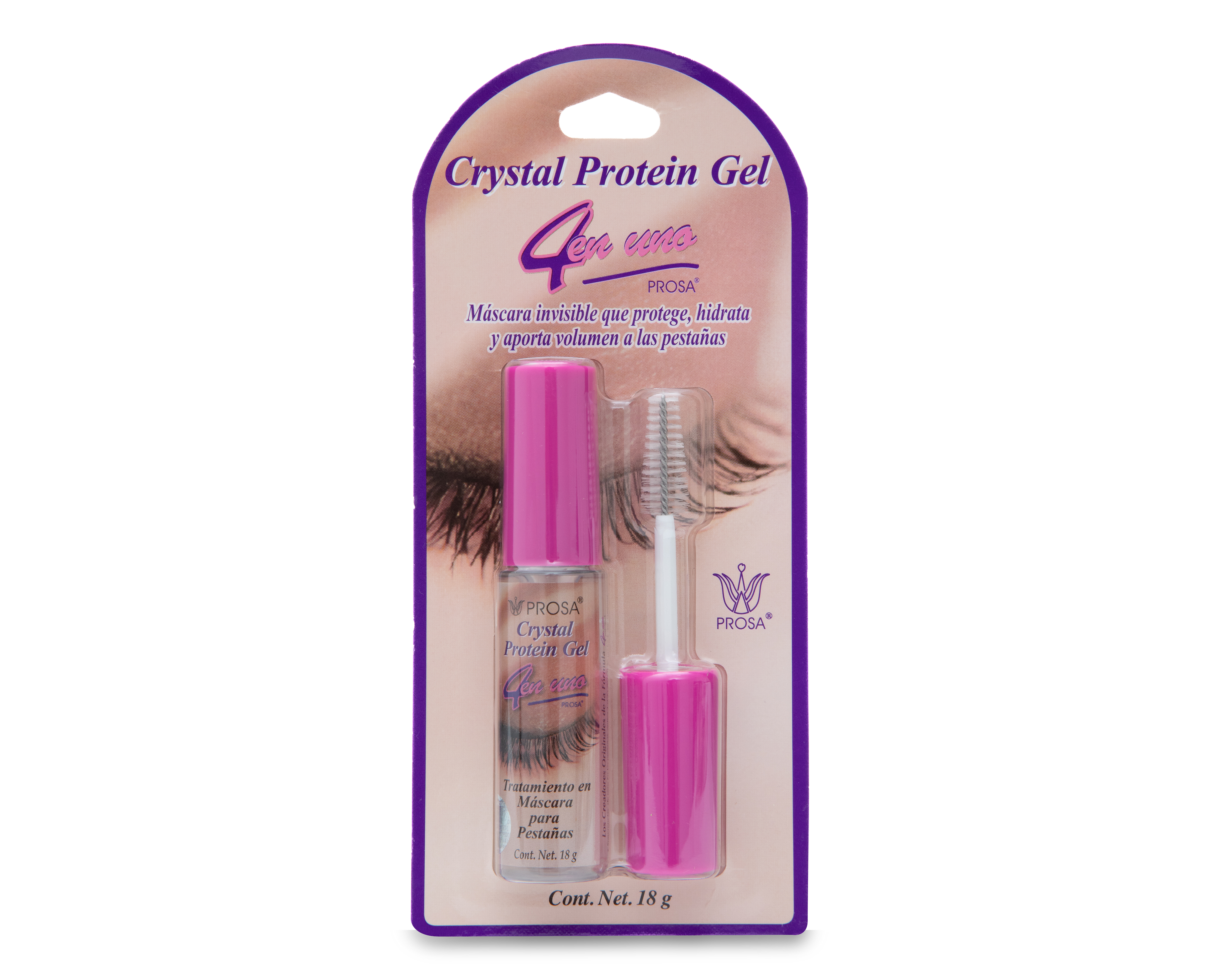 Máscara para Pestañas Prosa Crystal Protein Gel Invisible 18 g