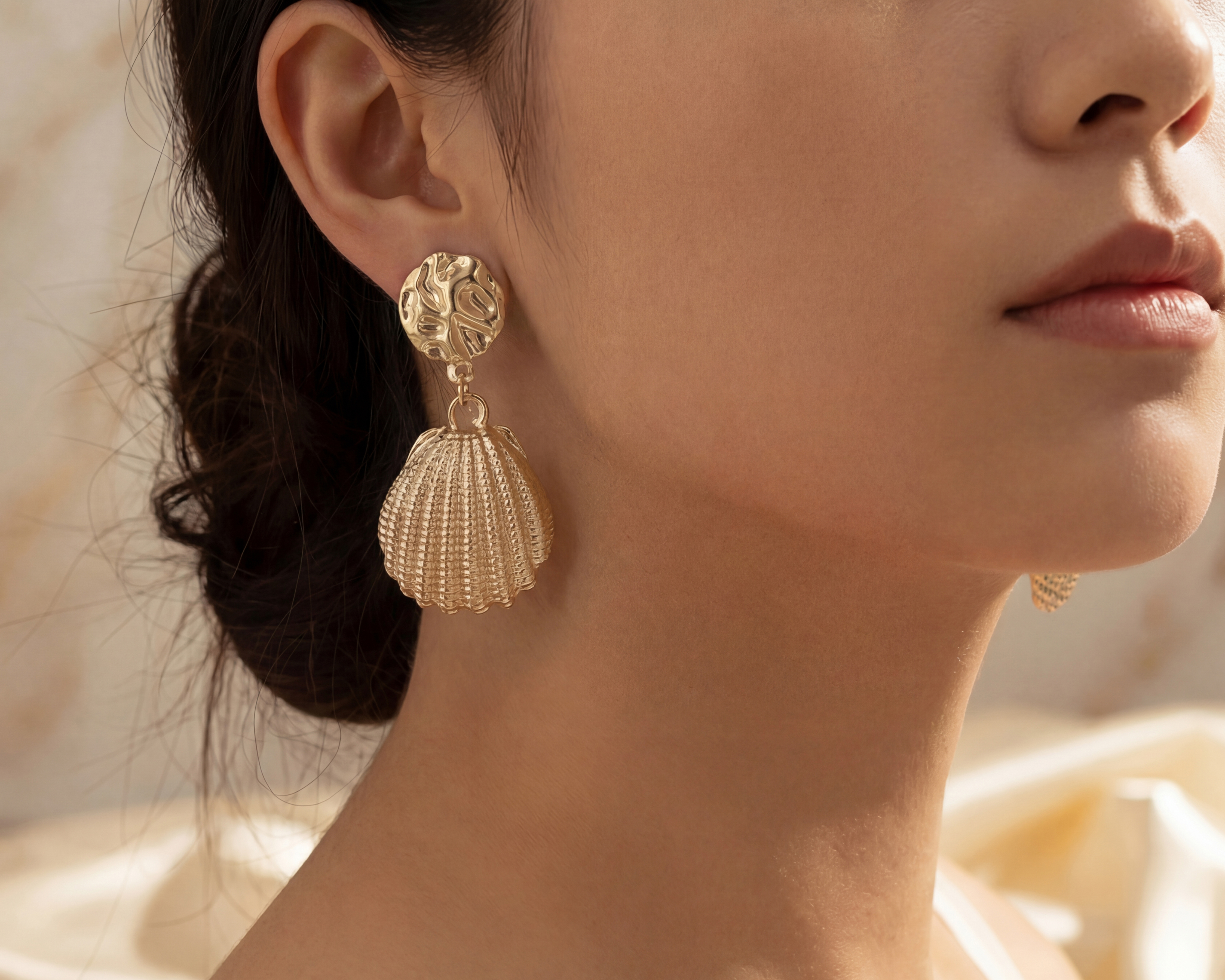 Foto 5 | Foto 5 | Aretes de Conchas de Hilo Metálico Thinner