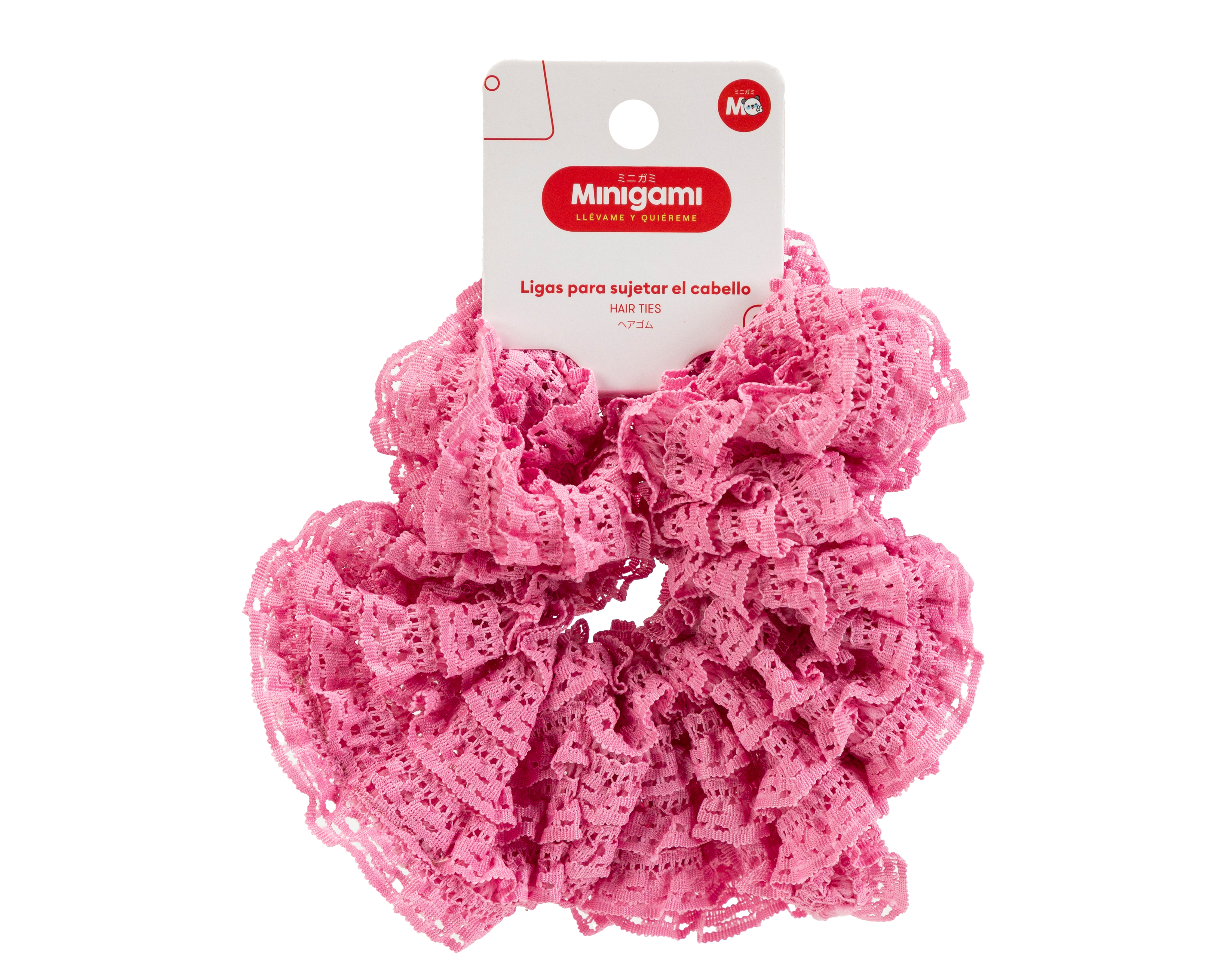Foto 2 pulgar | Foto 1 | Liga para Cabello Minigami Rosa