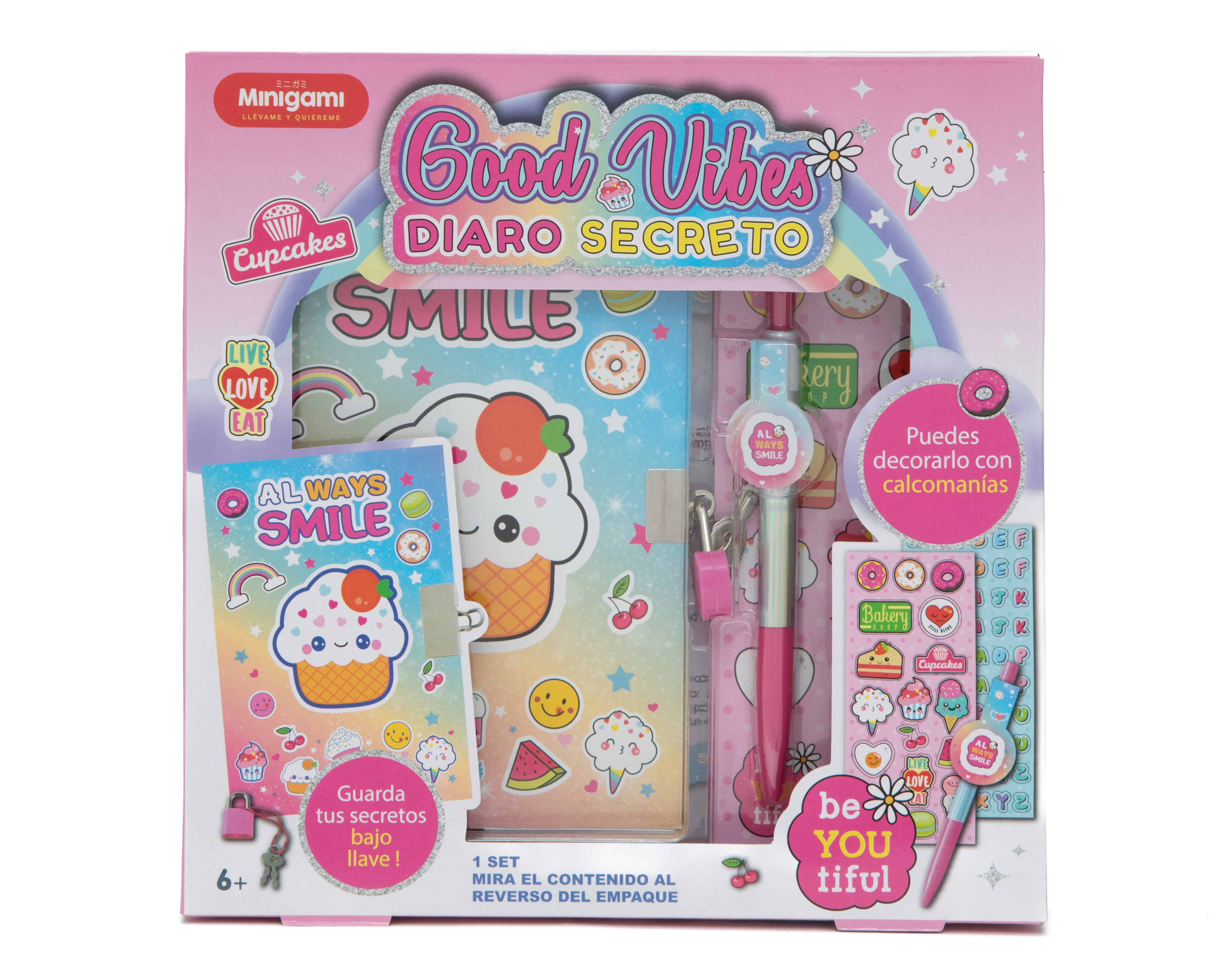 Foto 5 pulgar | Foto 4 | Diario Good Vibes Minigami con Accesorios